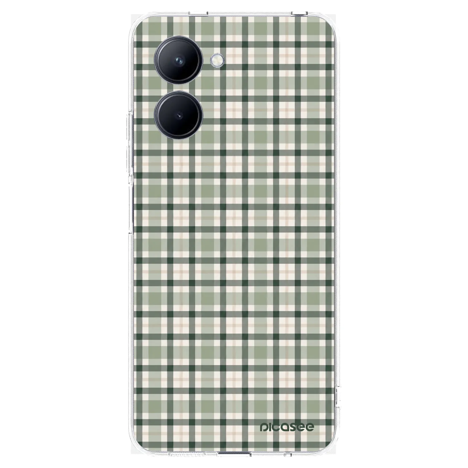 Picasee διαφανής θήκη σιλικόνης Realme C33 (2023) - Sage Tartan