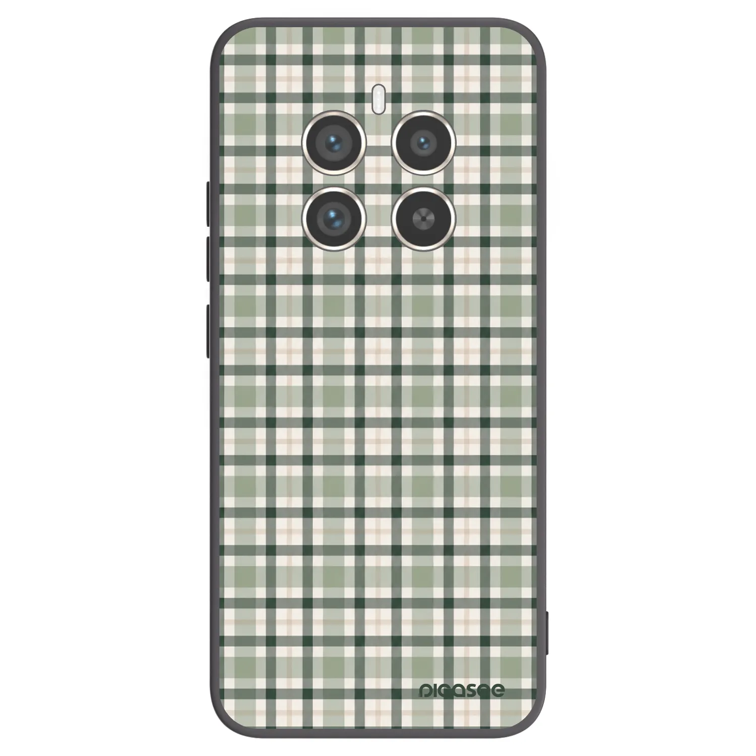 Picasee Μαύρη θήκη σιλικόνης για Realme 12 Pro 5G - Sage Tartan