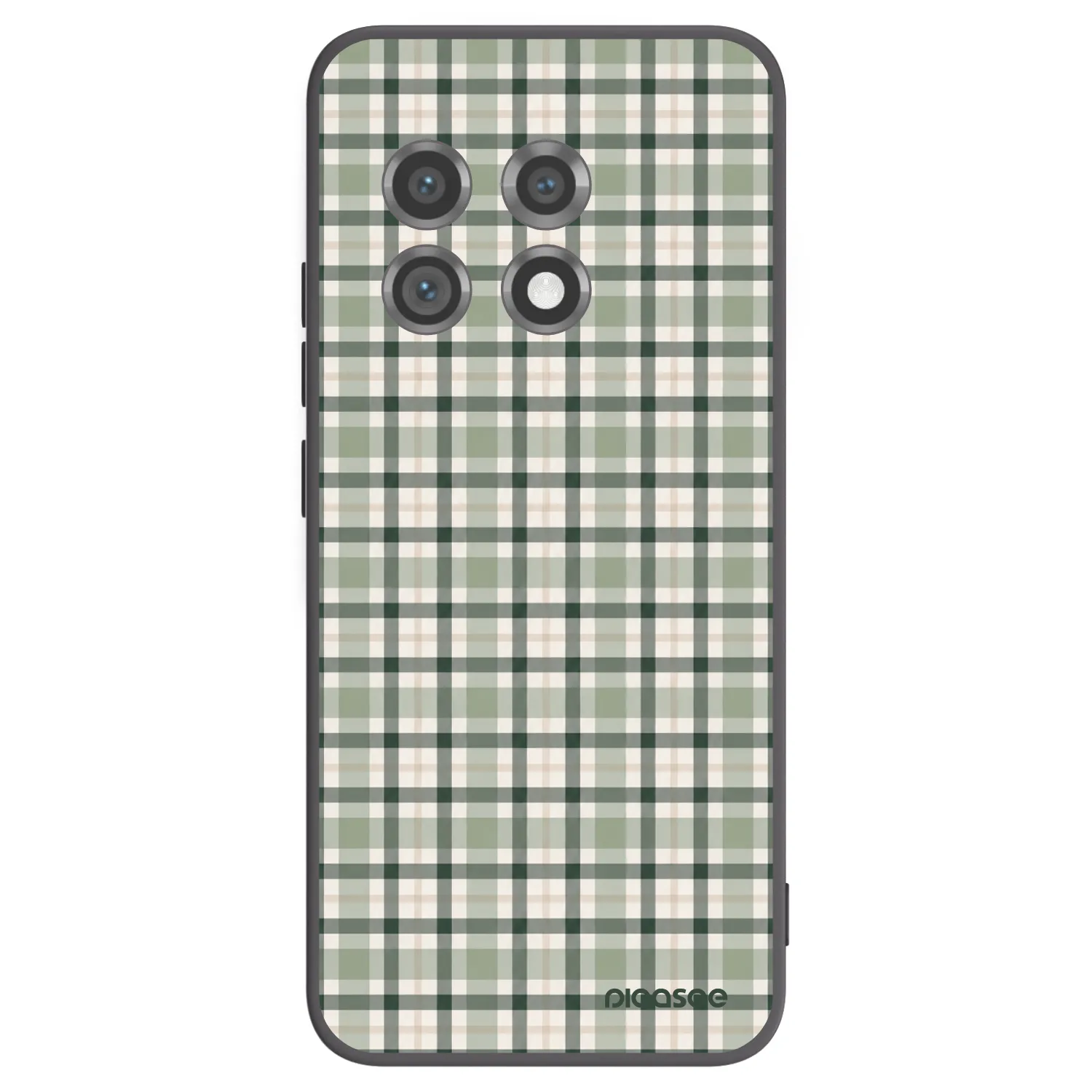 Picasee Μαύρη θήκη σιλικόνης για OnePlus 11 5G - Sage Tartan