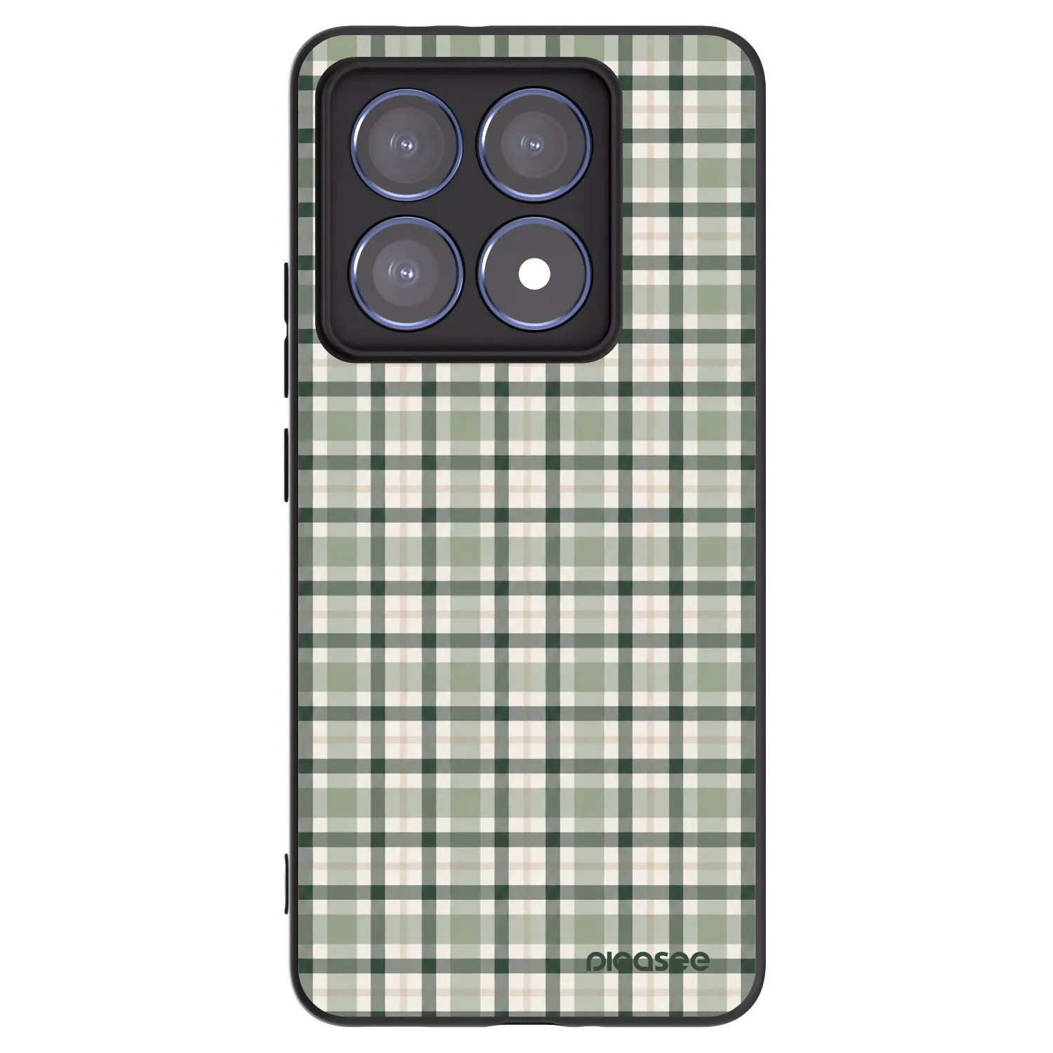 Picasee Μαύρη θήκη σιλικόνης για Xiaomi 14T Pro - Sage Tartan