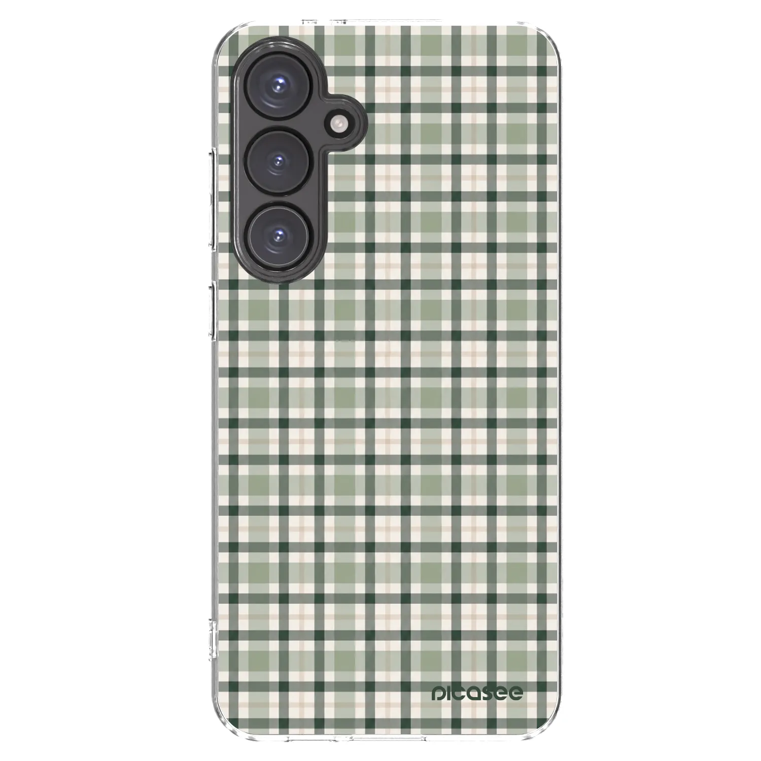Picasee διαφανής θήκη σιλικόνης Samsung Galaxy S24 FE S721B - Sage Tartan