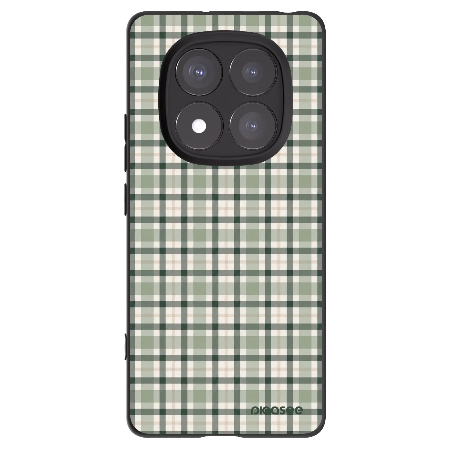 Picasee Μαύρη θήκη σιλικόνης για Xiaomi Redmi Note 14 Pro 5G - Sage Tartan