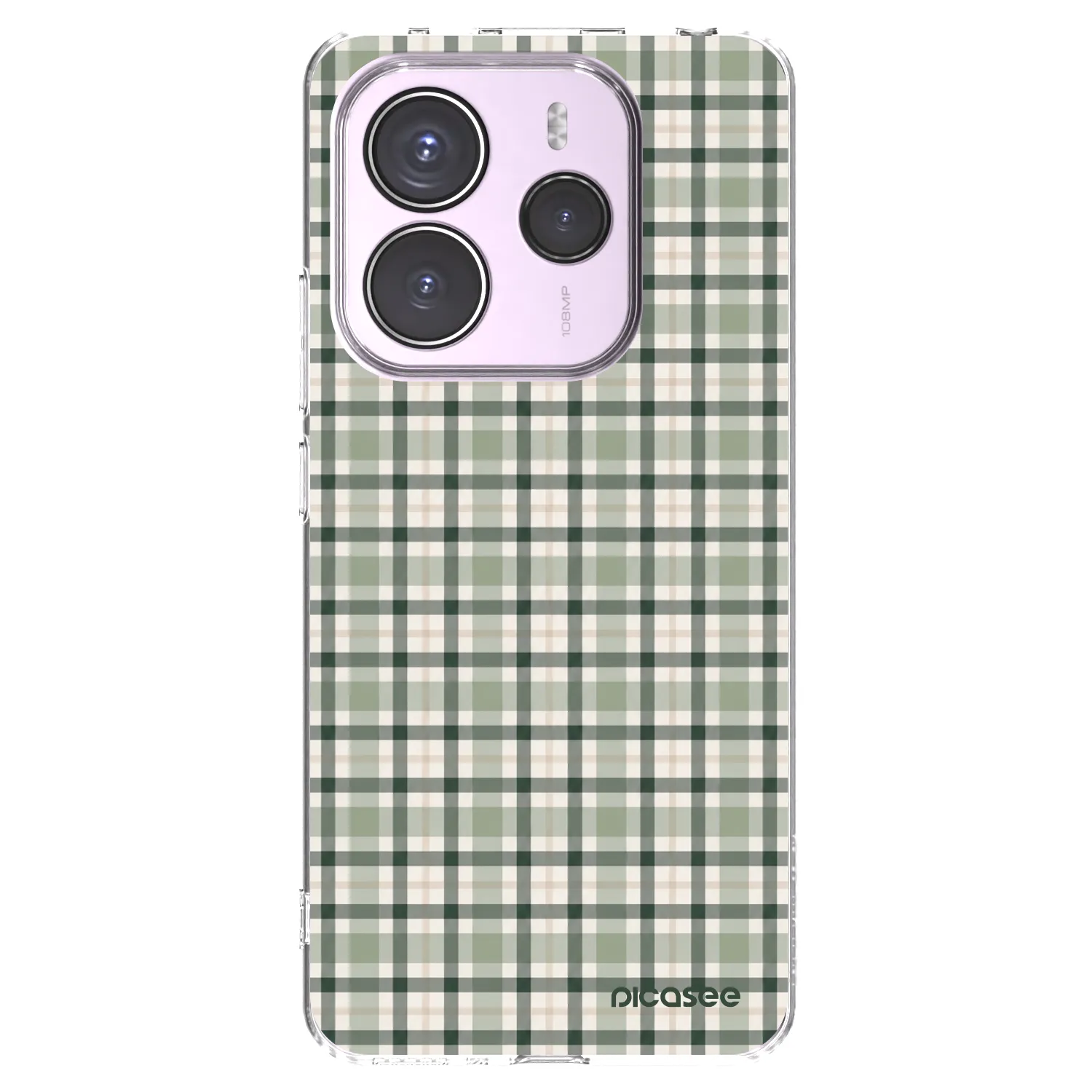 Picasee διαφανής θήκη σιλικόνης Xiaomi Redmi Note 14 5G - Sage Tartan