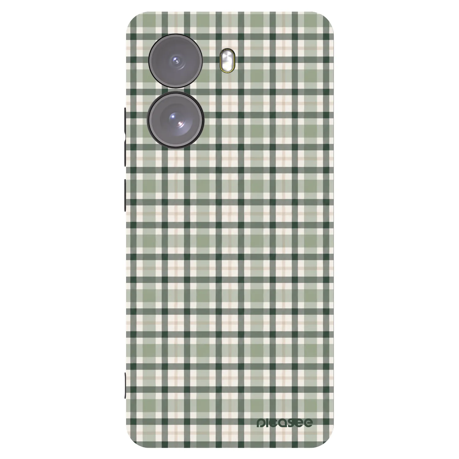 Picasee Μαύρη θήκη σιλικόνης για Xiaomi Poco X7 - Sage Tartan