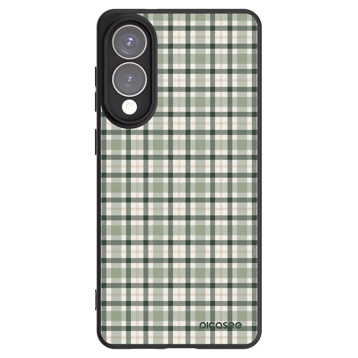 Picasee Μαύρη θήκη σιλικόνης για Samsung Galaxy S25 Edge 5G - Sage Tartan