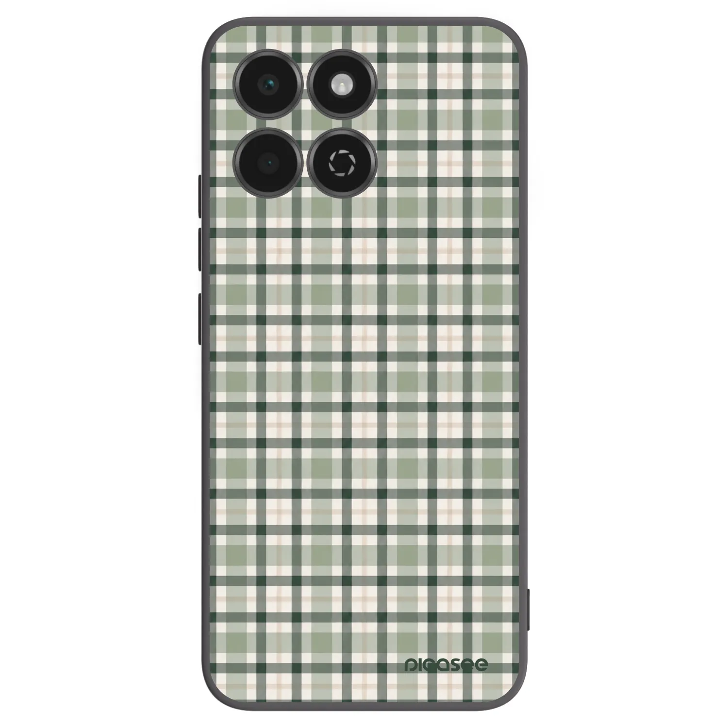 Picasee Μαύρη θήκη σιλικόνης για Honor 200 Smart 5G - Sage Tartan