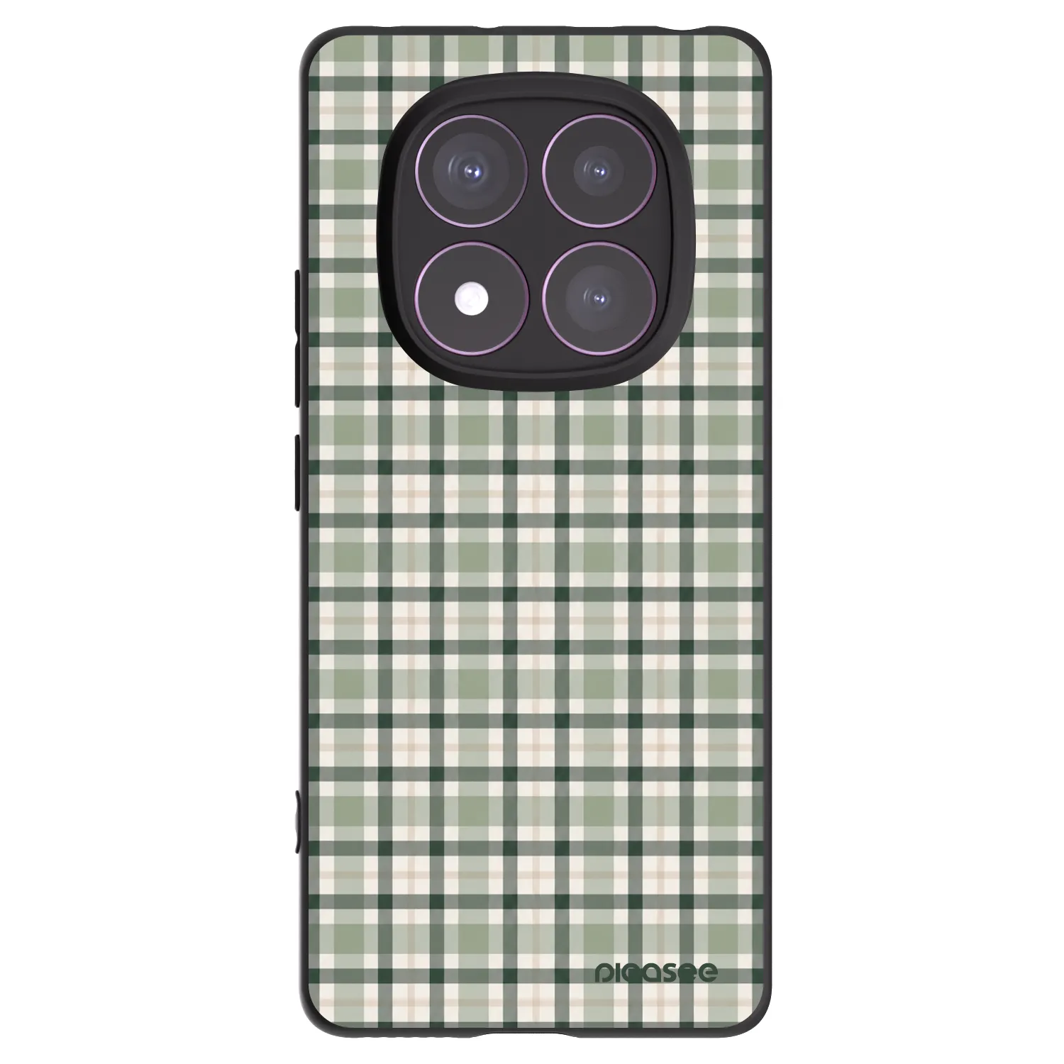 Picasee Μαύρη θήκη σιλικόνης για Xiaomi Redmi Note 14 Pro 4G - Sage Tartan