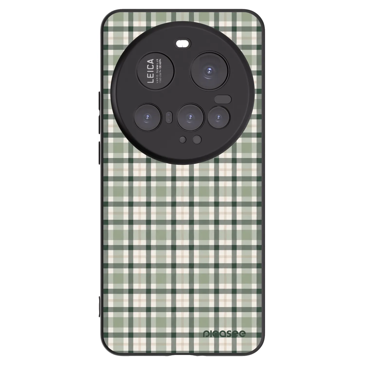 Picasee Μαύρη θήκη σιλικόνης για Xiaomi 15 Ultra - Sage Tartan