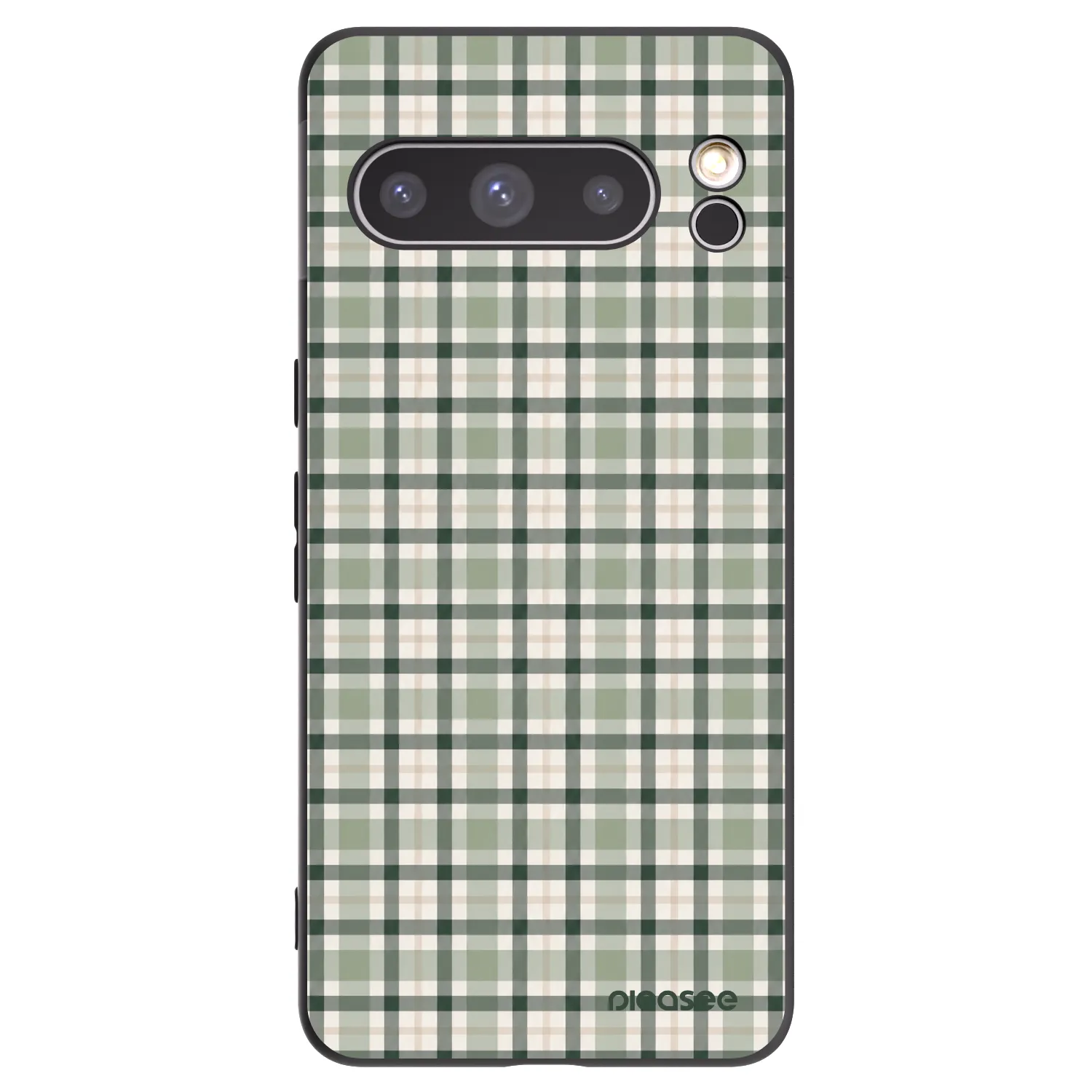 Picasee Μαύρη θήκη σιλικόνης για Google Pixel 8 Pro - Sage Tartan