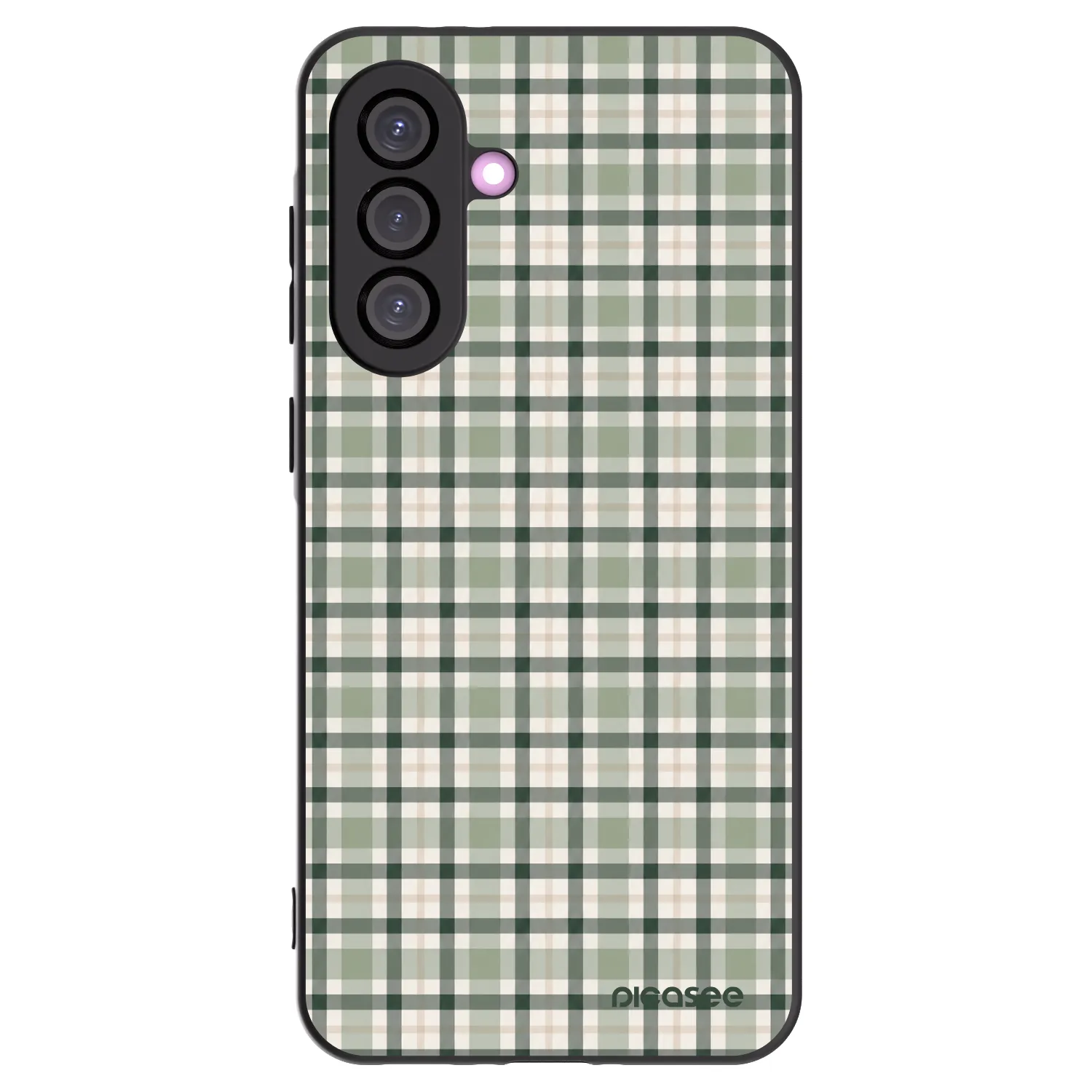 Picasee Μαύρη θήκη σιλικόνης για Samsung Galaxy A56 5G A566B - Sage Tartan
