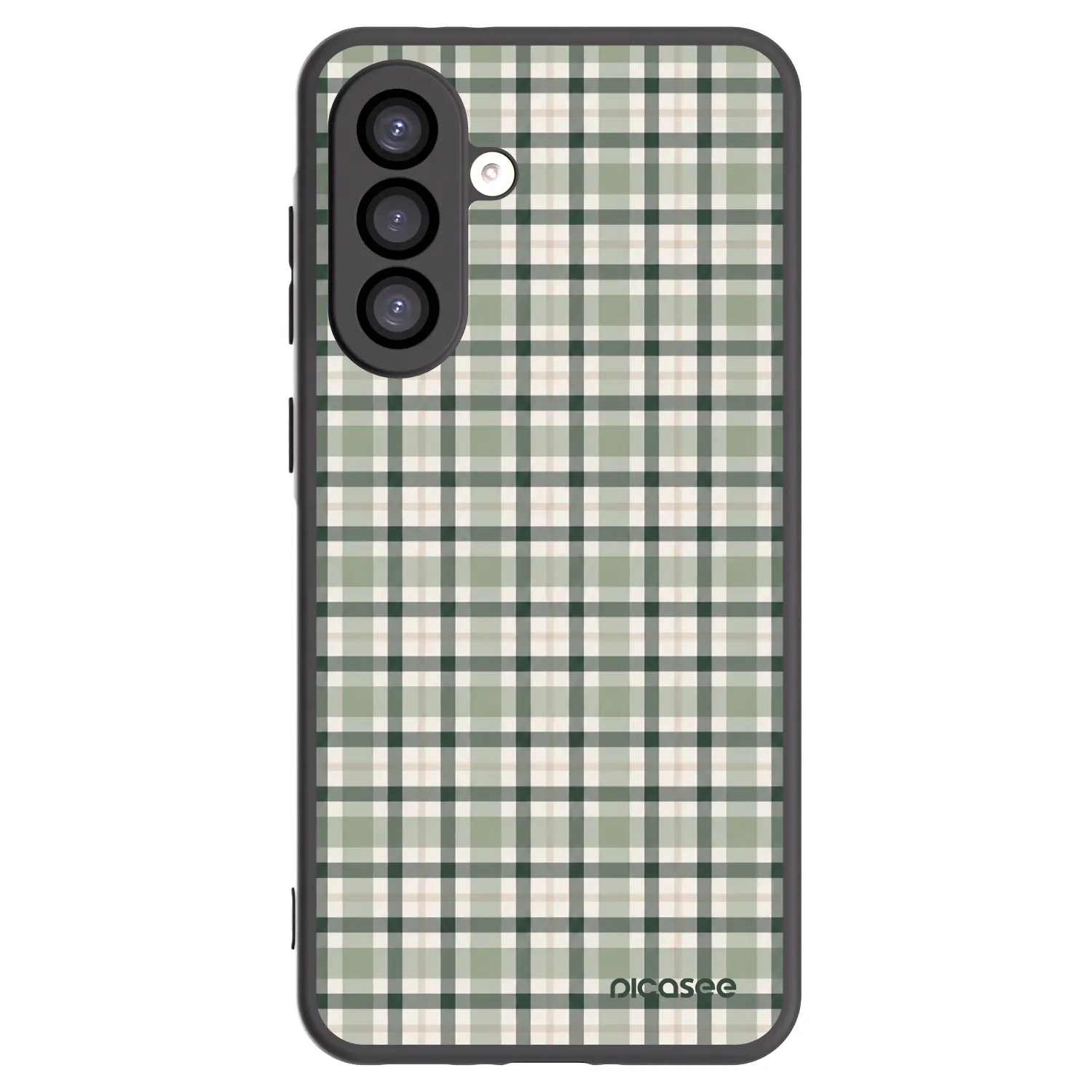 Picasee Μαύρη θήκη σιλικόνης για Samsung Galaxy A26 5G A266B - Sage Tartan