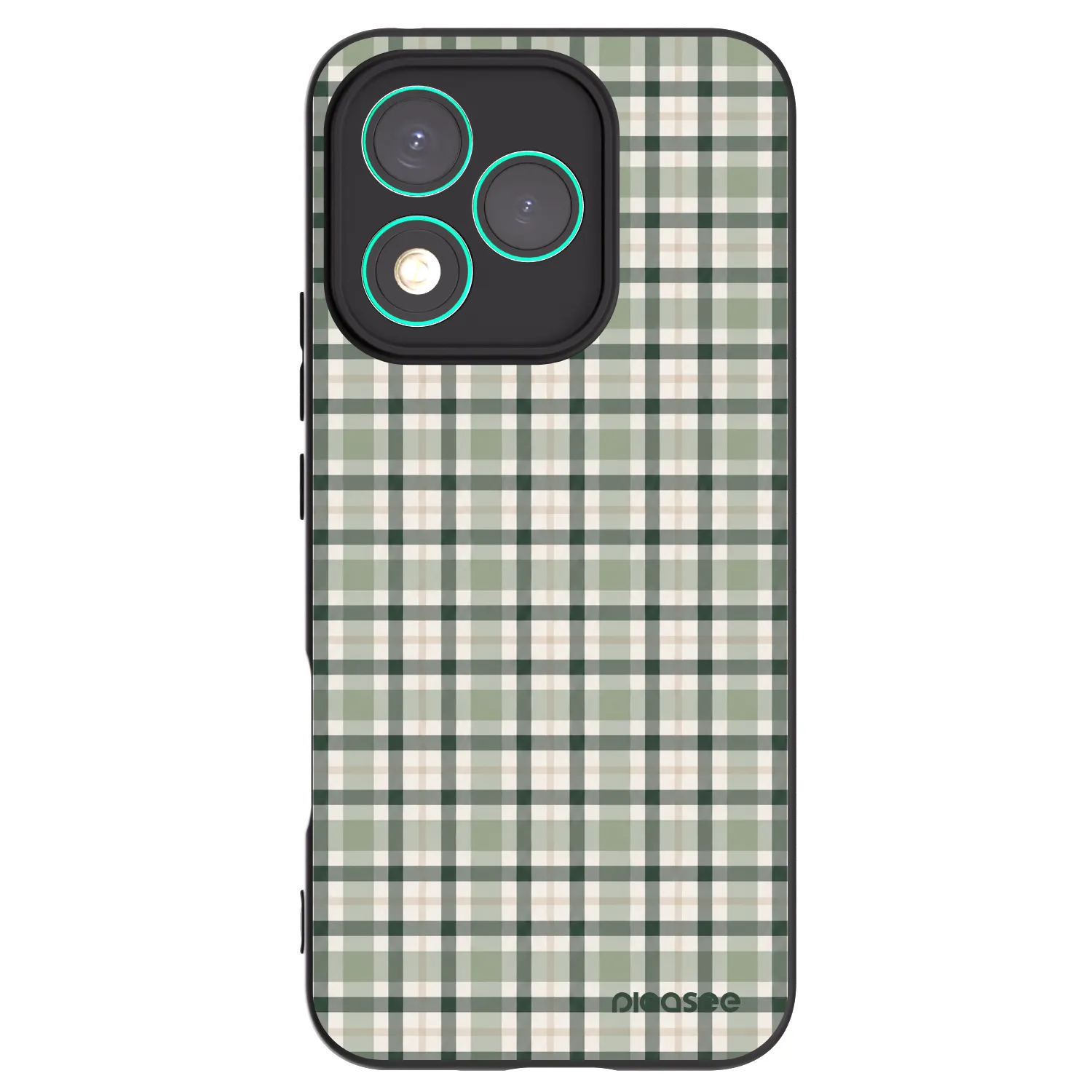 Picasee Μαύρη θήκη σιλικόνης για Honor 400 Lite 5G - Sage Tartan