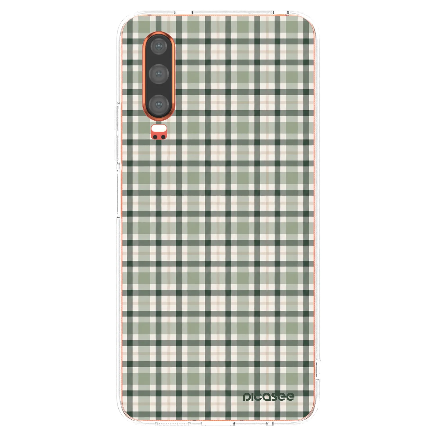 Picasee διαφανής θήκη σιλικόνης Huawei P30 - Sage Tartan