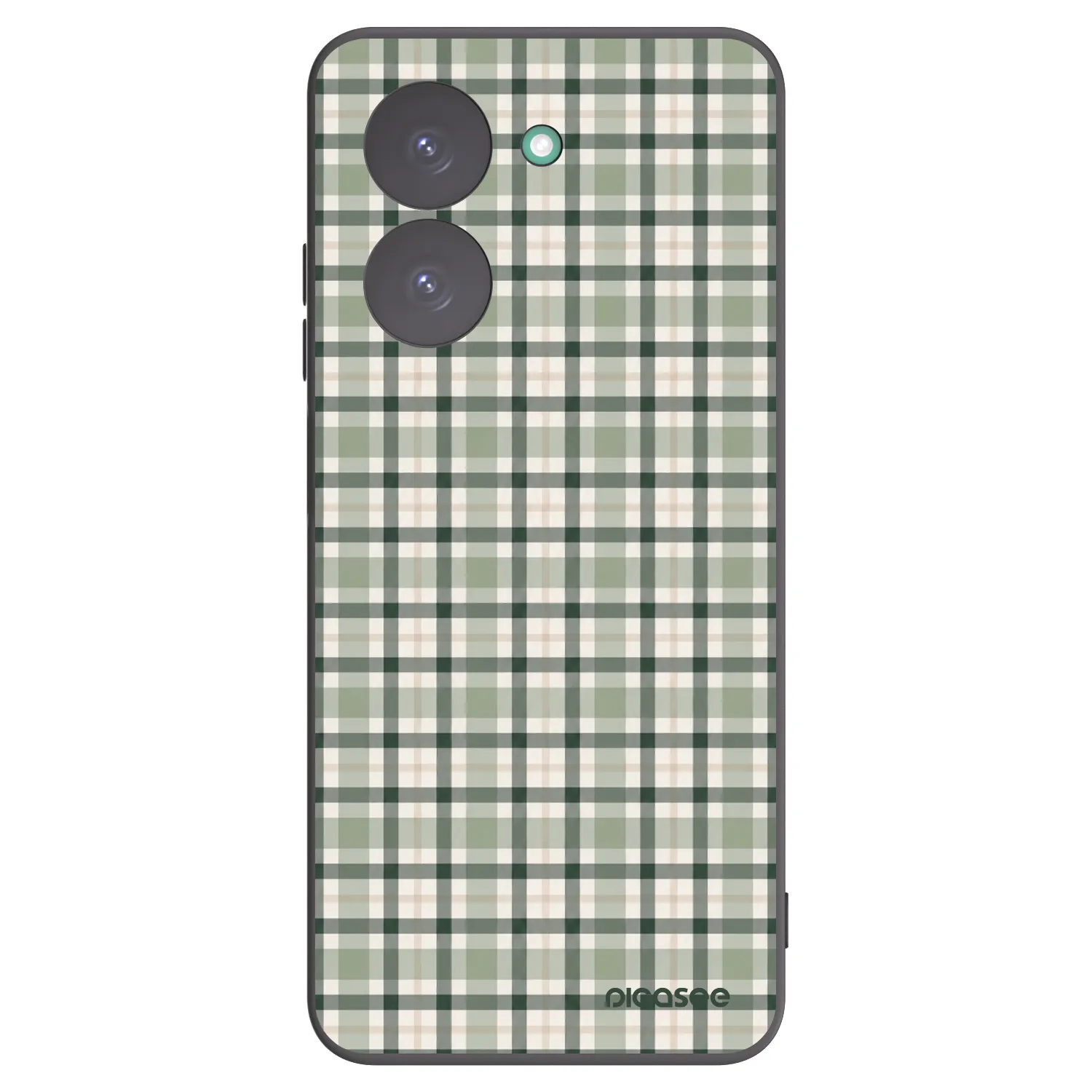 Picasee Μαύρη θήκη σιλικόνης για Xiaomi Redmi A5 - Sage Tartan