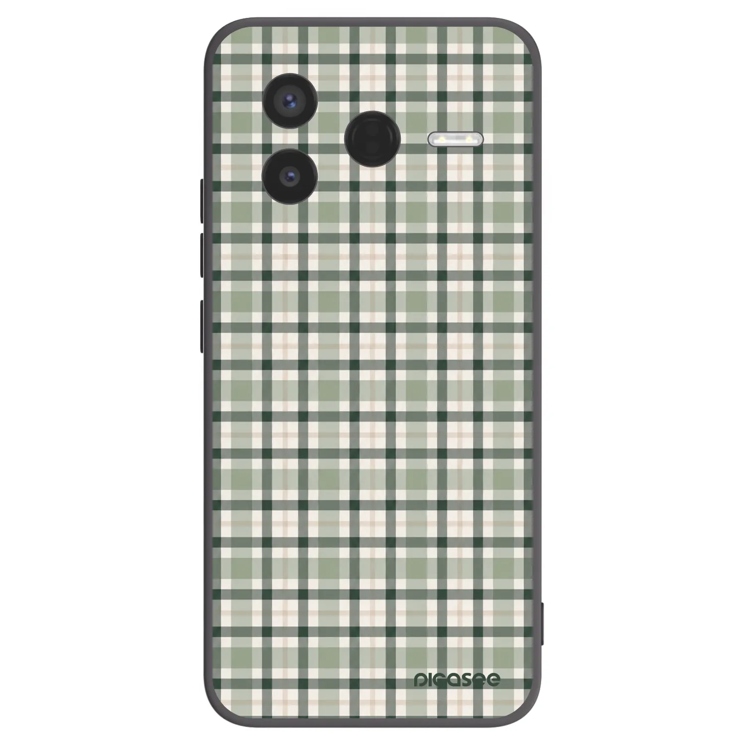 Picasee Μαύρη θήκη σιλικόνης για Xiaomi Poco F7 Pro 5G - Sage Tartan