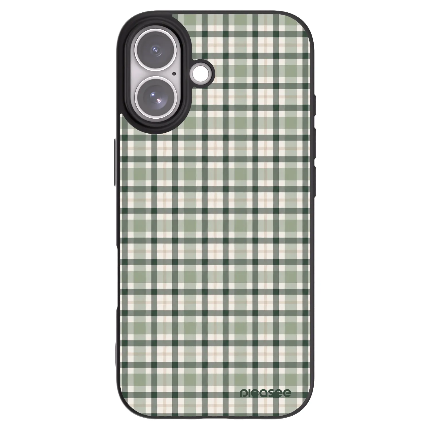 Picasee Μαύρη θήκη σιλικόνης για Apple iPhone 17 - Sage Tartan