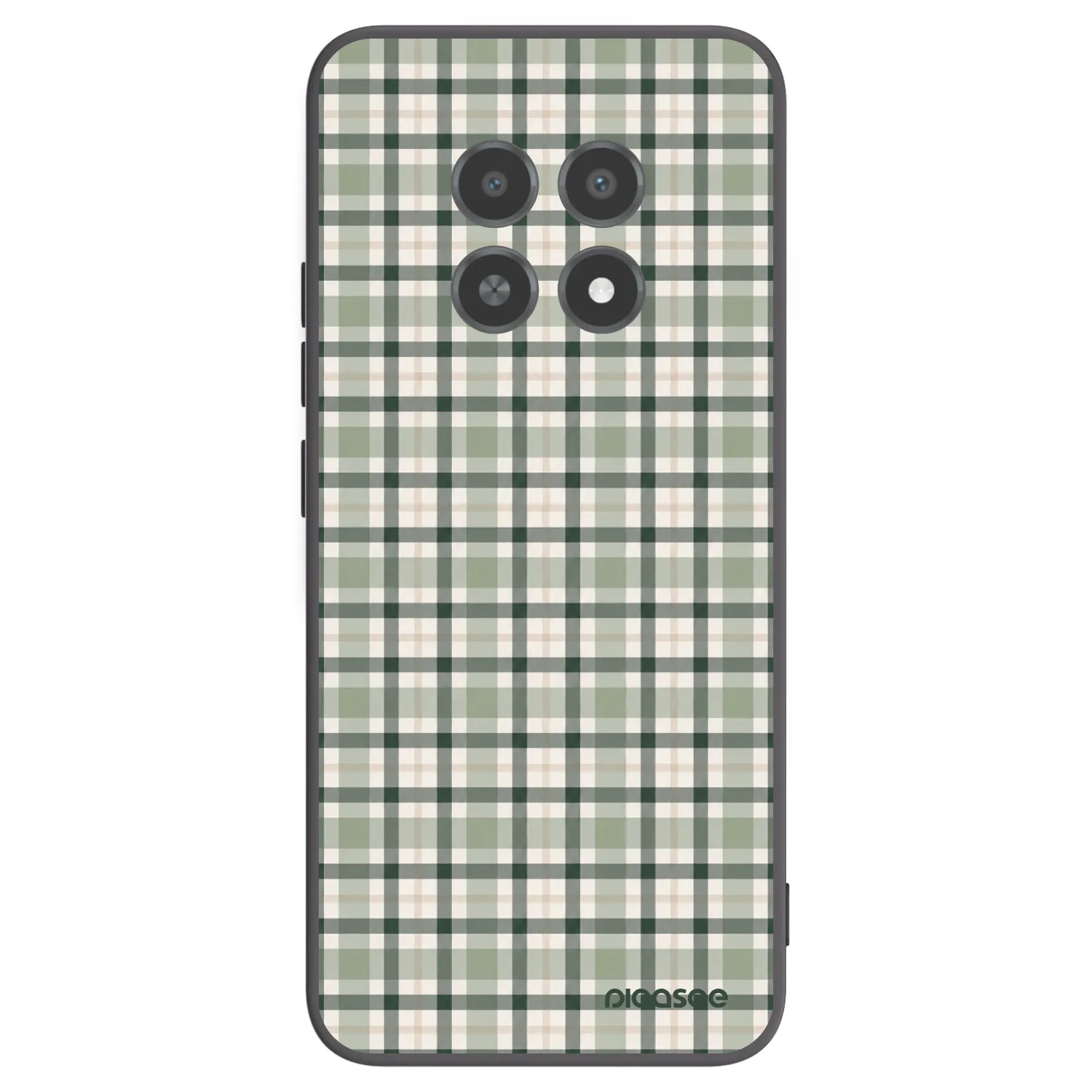 Picasee Μαύρη θήκη σιλικόνης για Realme 12X - Sage Tartan