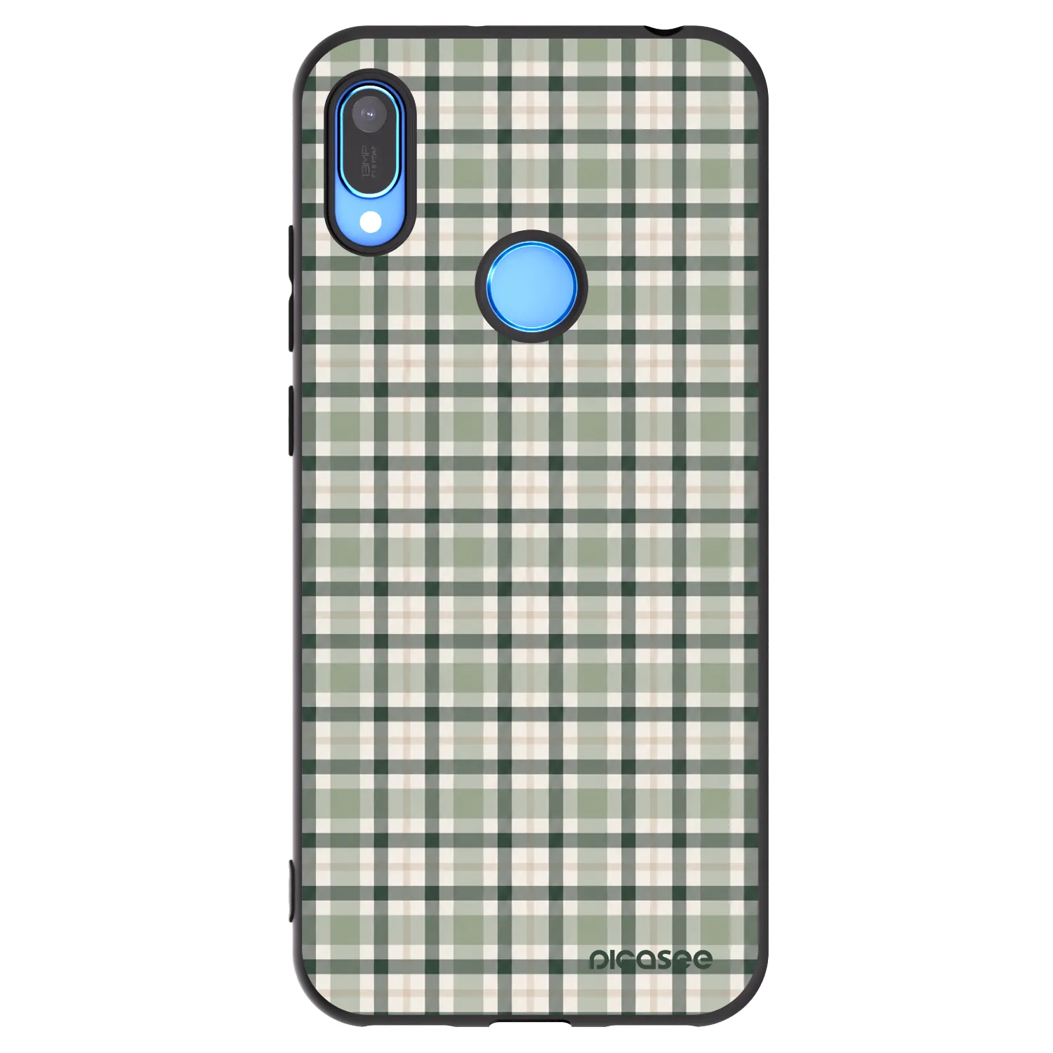 Picasee Μαύρη θήκη σιλικόνης για Huawei Y6 2019 - Sage Tartan