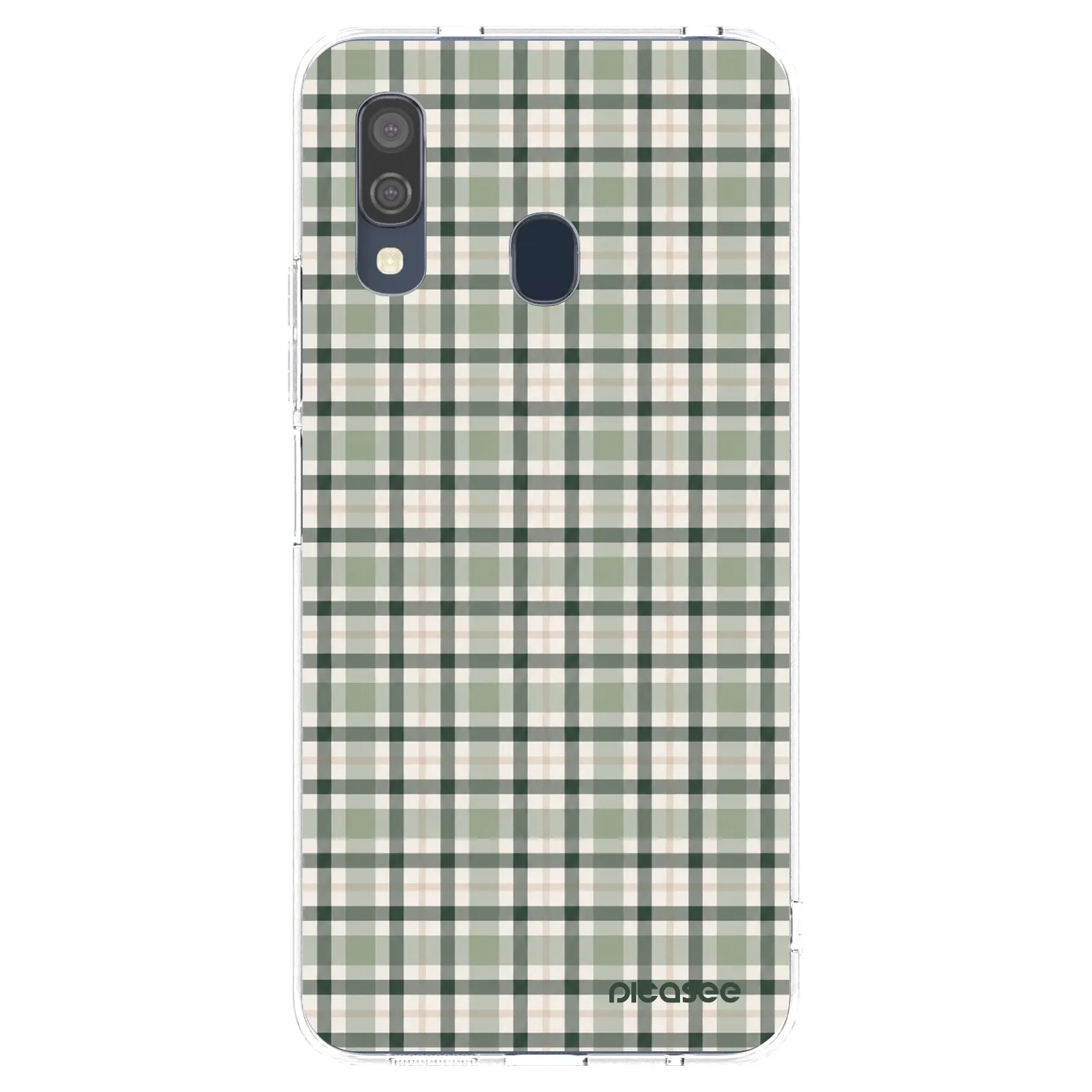 Picasee διαφανής θήκη σιλικόνης Samsung Galaxy A40 A405F - Sage Tartan