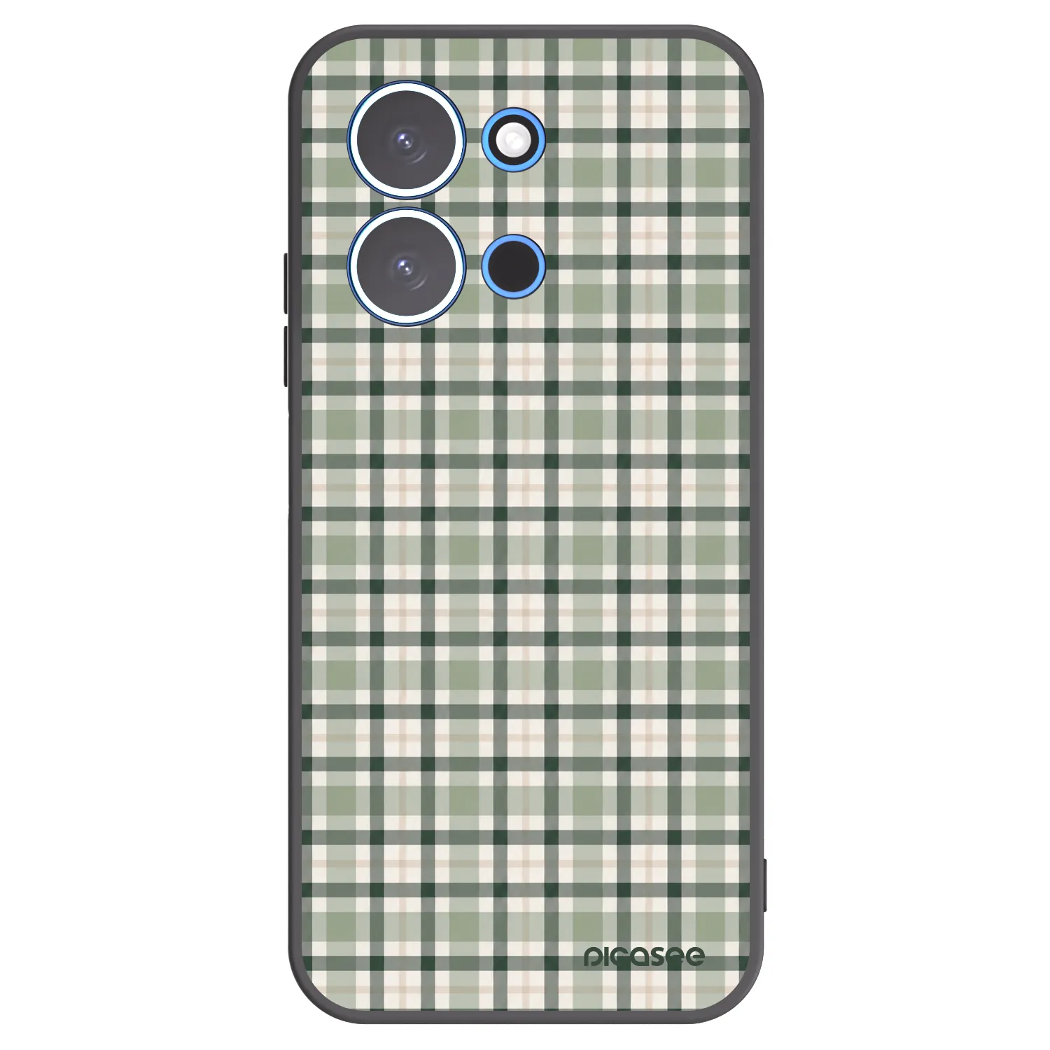 Picasee Μαύρη θήκη σιλικόνης για Xiaomi Redmi 15C 4G - Sage Tartan
