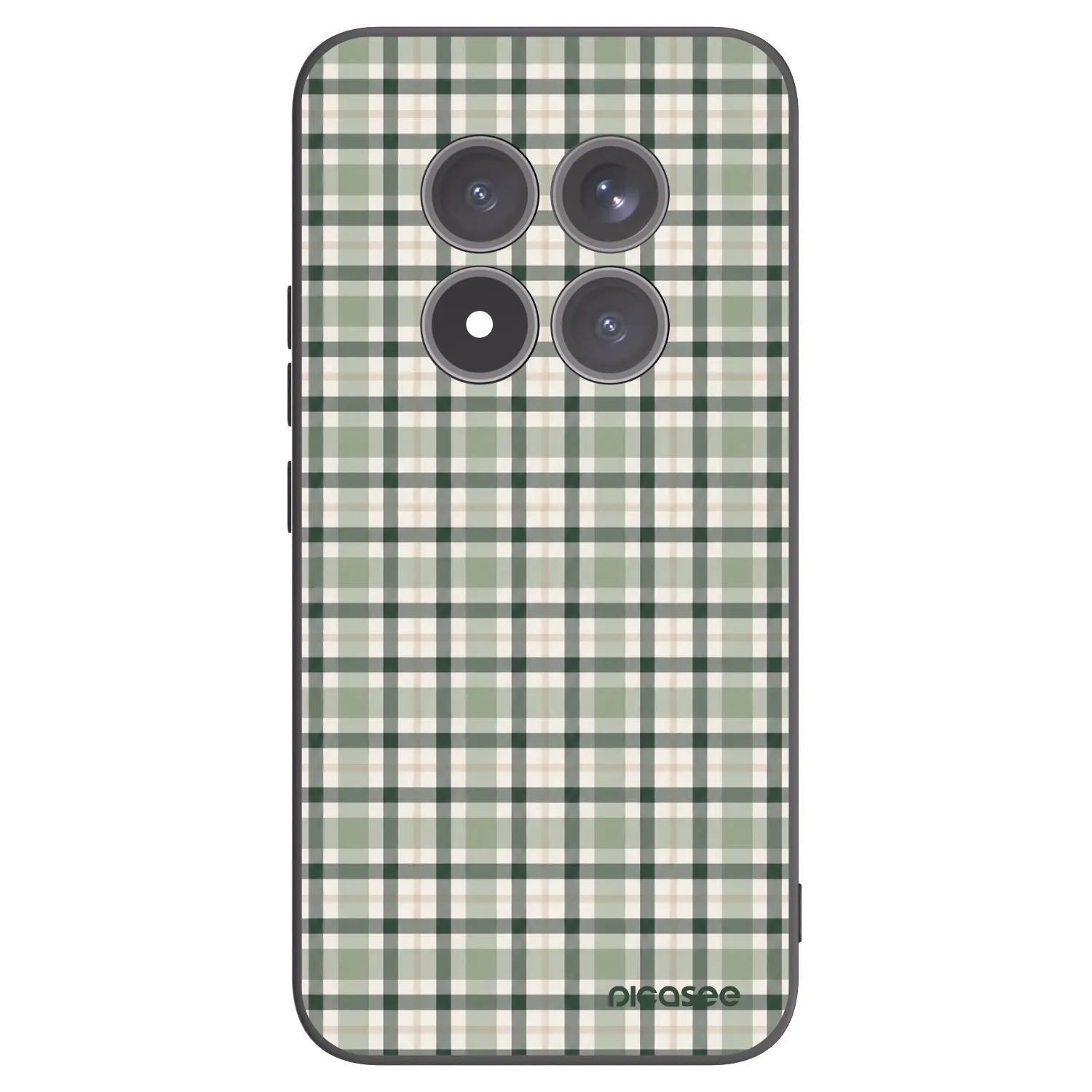 Picasee Μαύρη θήκη σιλικόνης για Xiaomi Redmi Note 15 Pro+ - Sage Tartan