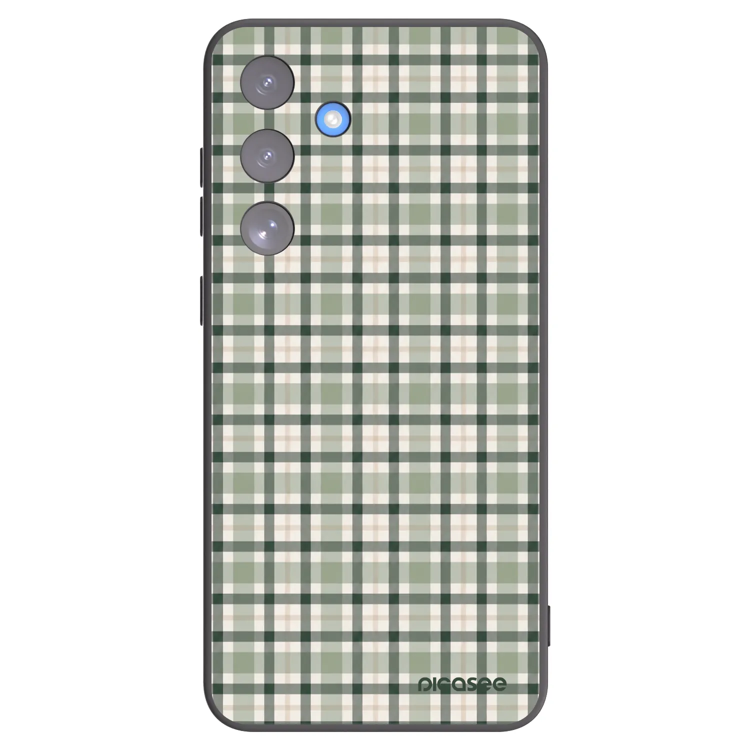 Picasee Μαύρη θήκη σιλικόνης για Samsung Galaxy S25 FE 5G - Sage Tartan