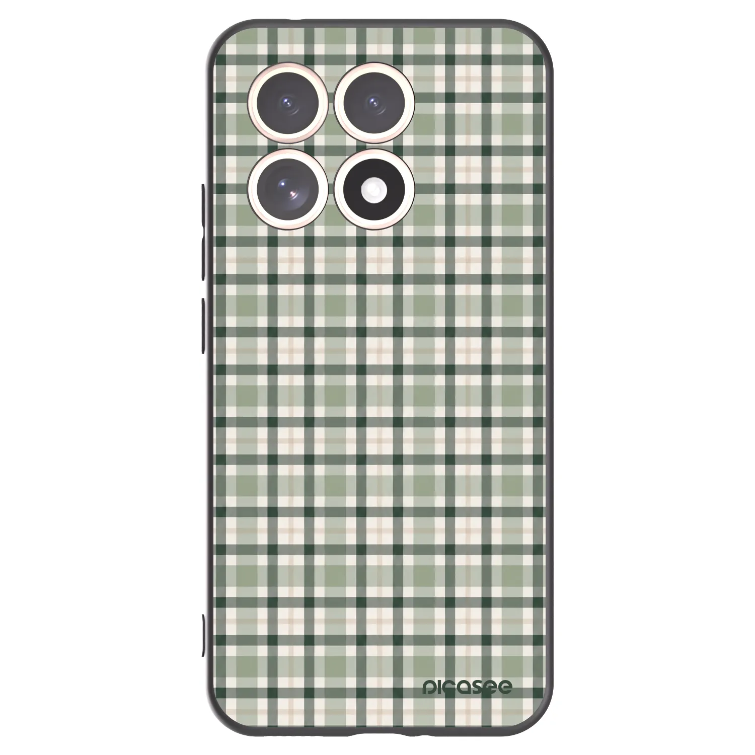 Picasee Μαύρη θήκη σιλικόνης για Xiaomi 15T - Sage Tartan