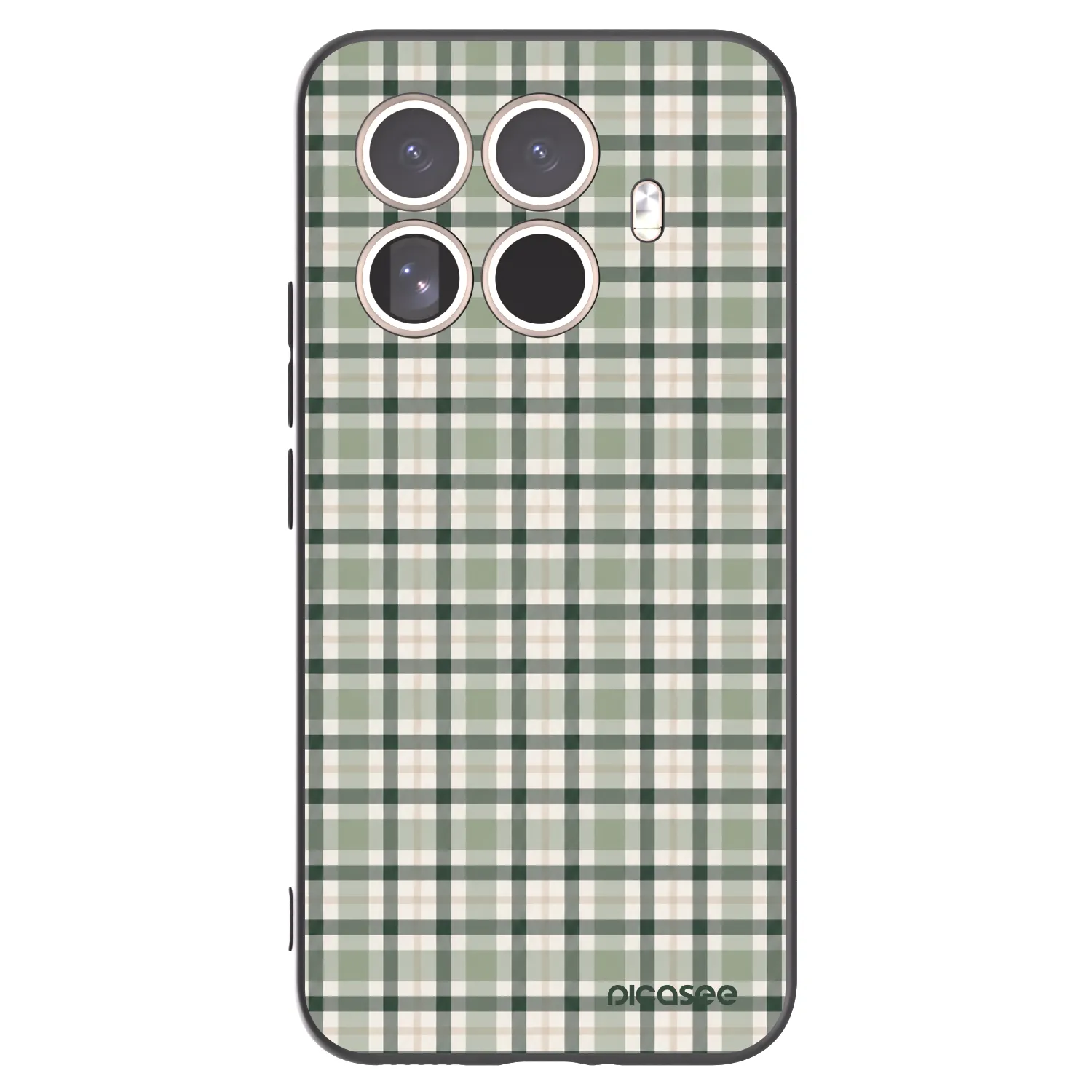 Picasee Μαύρη θήκη σιλικόνης για Xiaomi 15T Pro - Sage Tartan