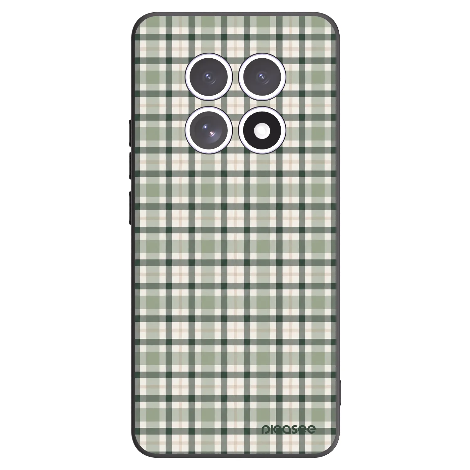 Picasee Μαύρη θήκη σιλικόνης για Xiaomi Redmi Note 15 4G - Sage Tartan