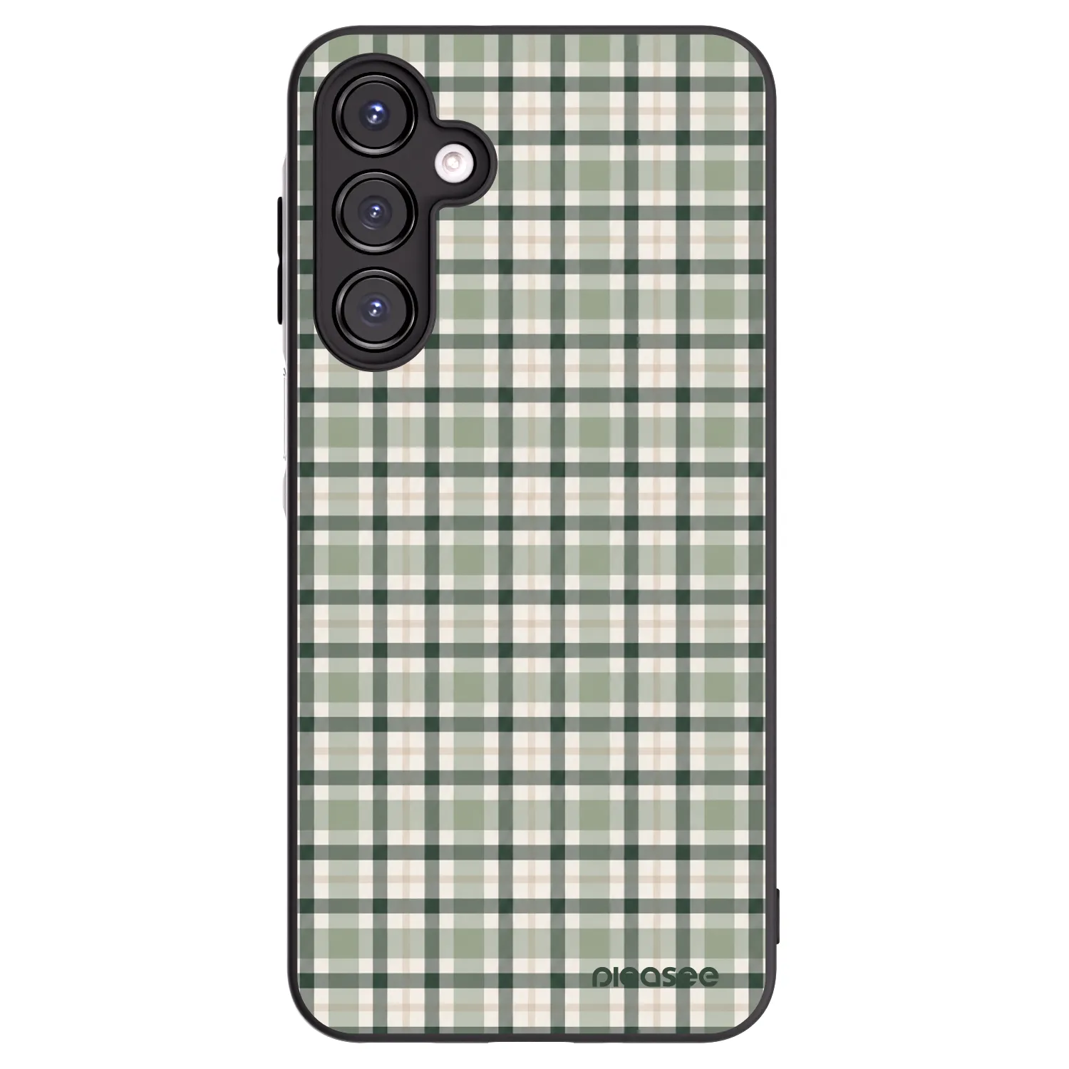 Picasee Μαύρη θήκη σιλικόνης για Samsung Galaxy A16 4G - Sage Tartan