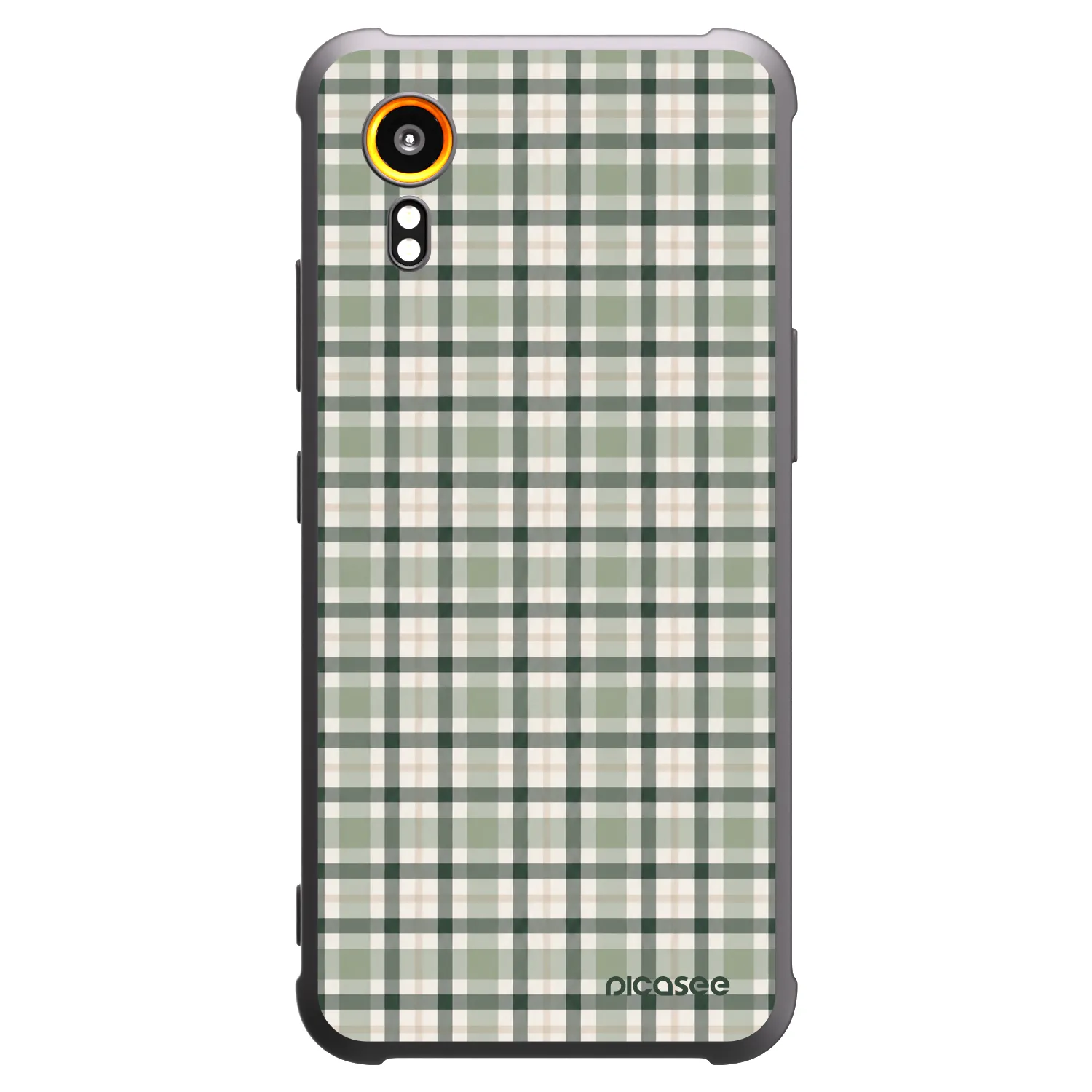 Picasee Μαύρη θήκη σιλικόνης για Samsung Galaxy XCover 7 - Sage Tartan