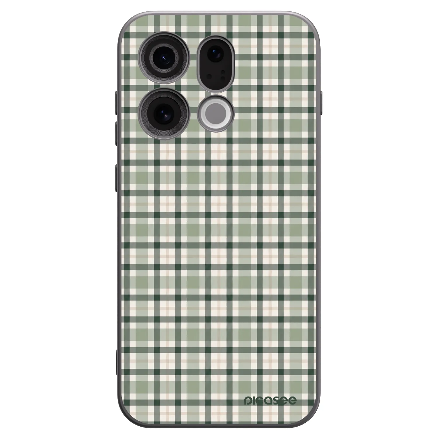 Picasee Μαύρη θήκη σιλικόνης για OPPO Find X9 - Sage Tartan