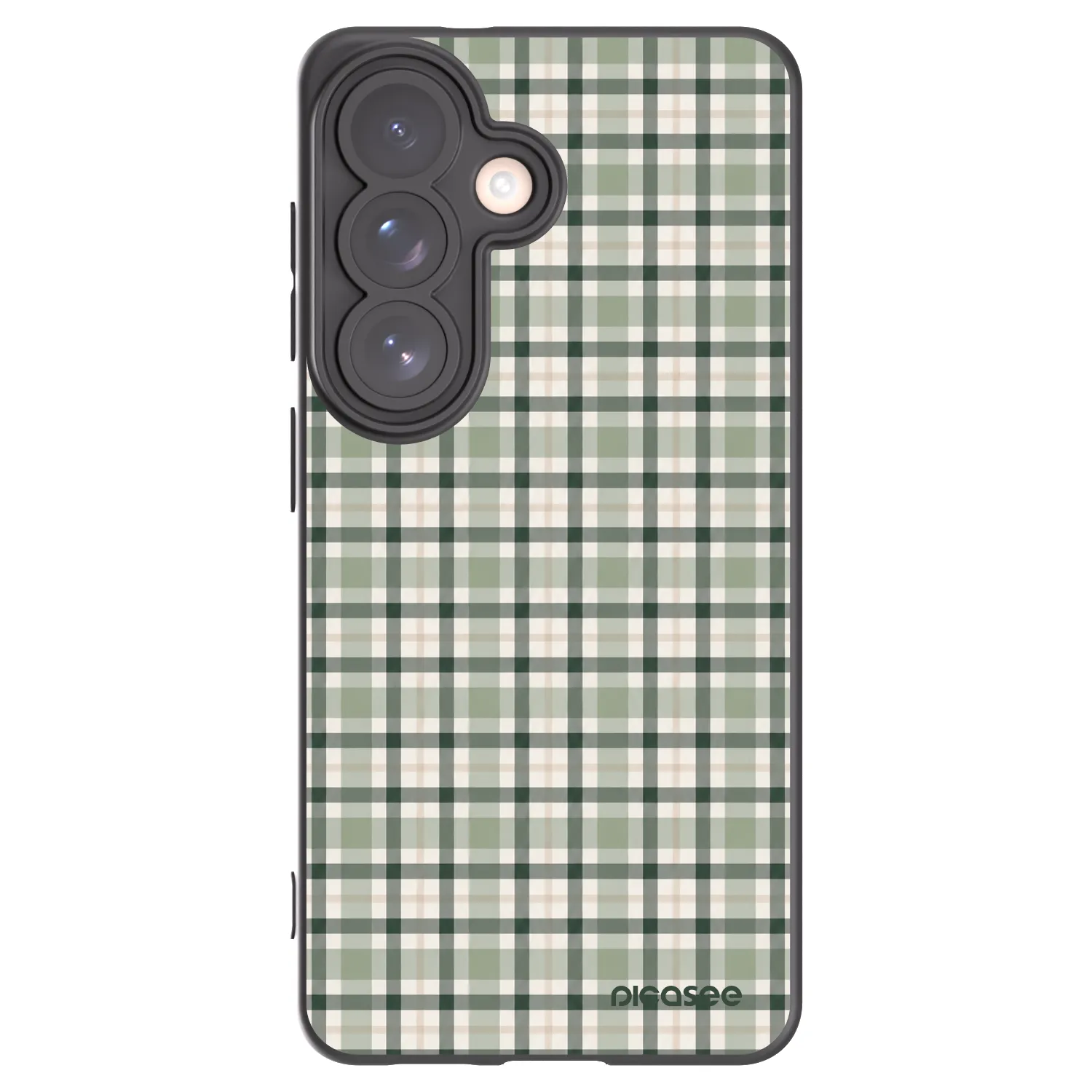Picasee Μαύρη θήκη σιλικόνης για Samsung Galaxy S26 - Sage Tartan