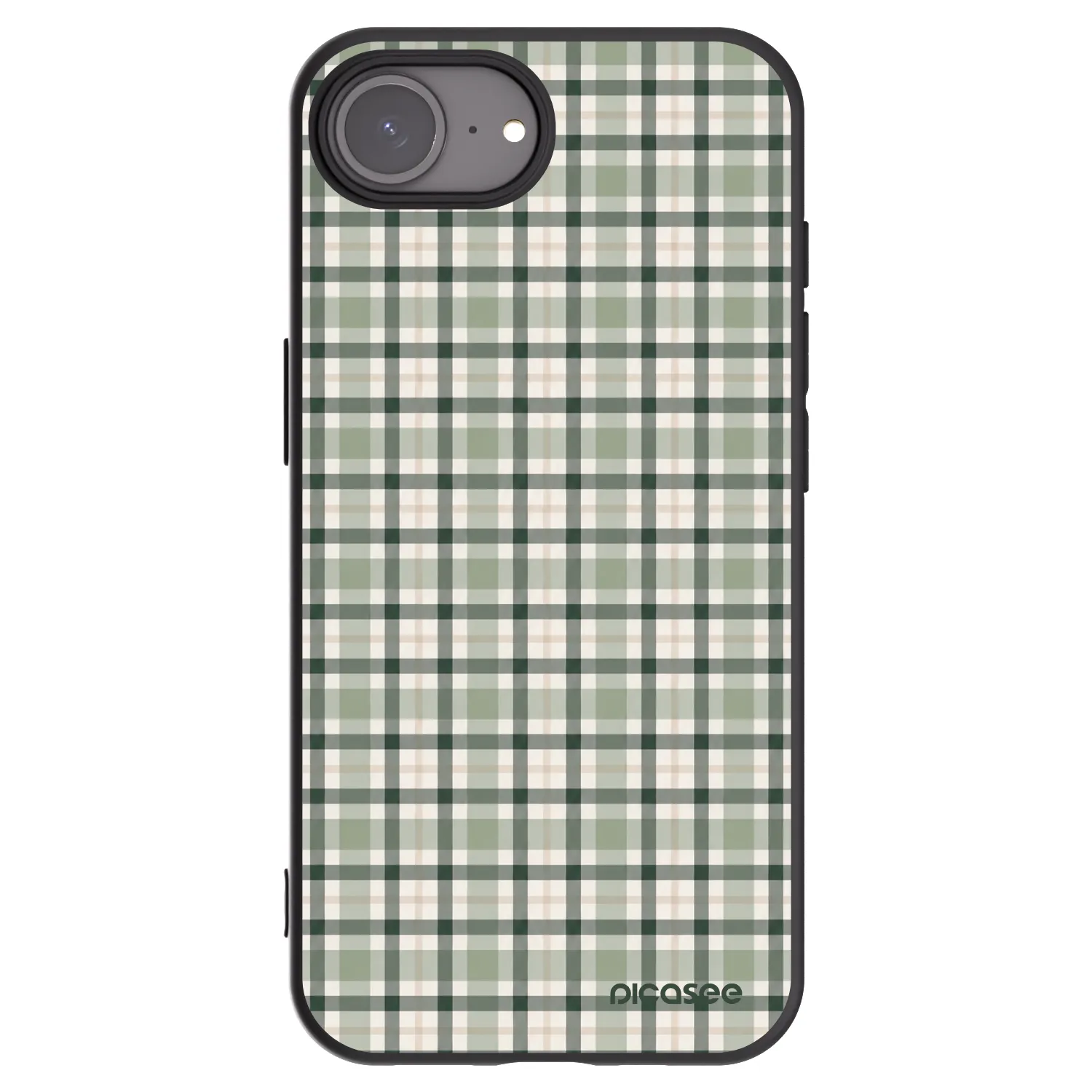 Picasee Μαύρη θήκη σιλικόνης για Apple iPhone 17e - Sage Tartan
