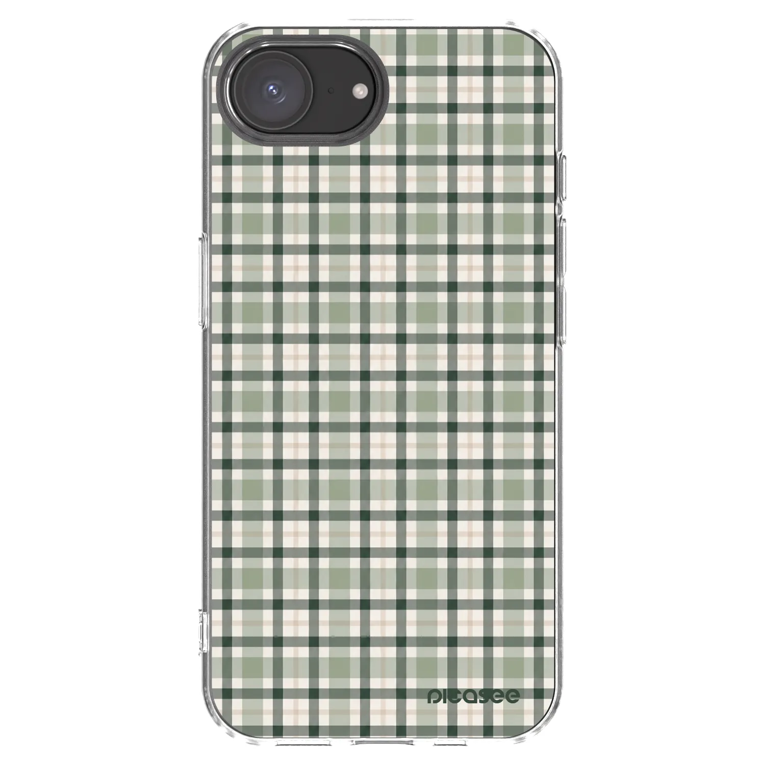 Picasee διαφανής θήκη σιλικόνης Apple iPhone 17e - Sage Tartan