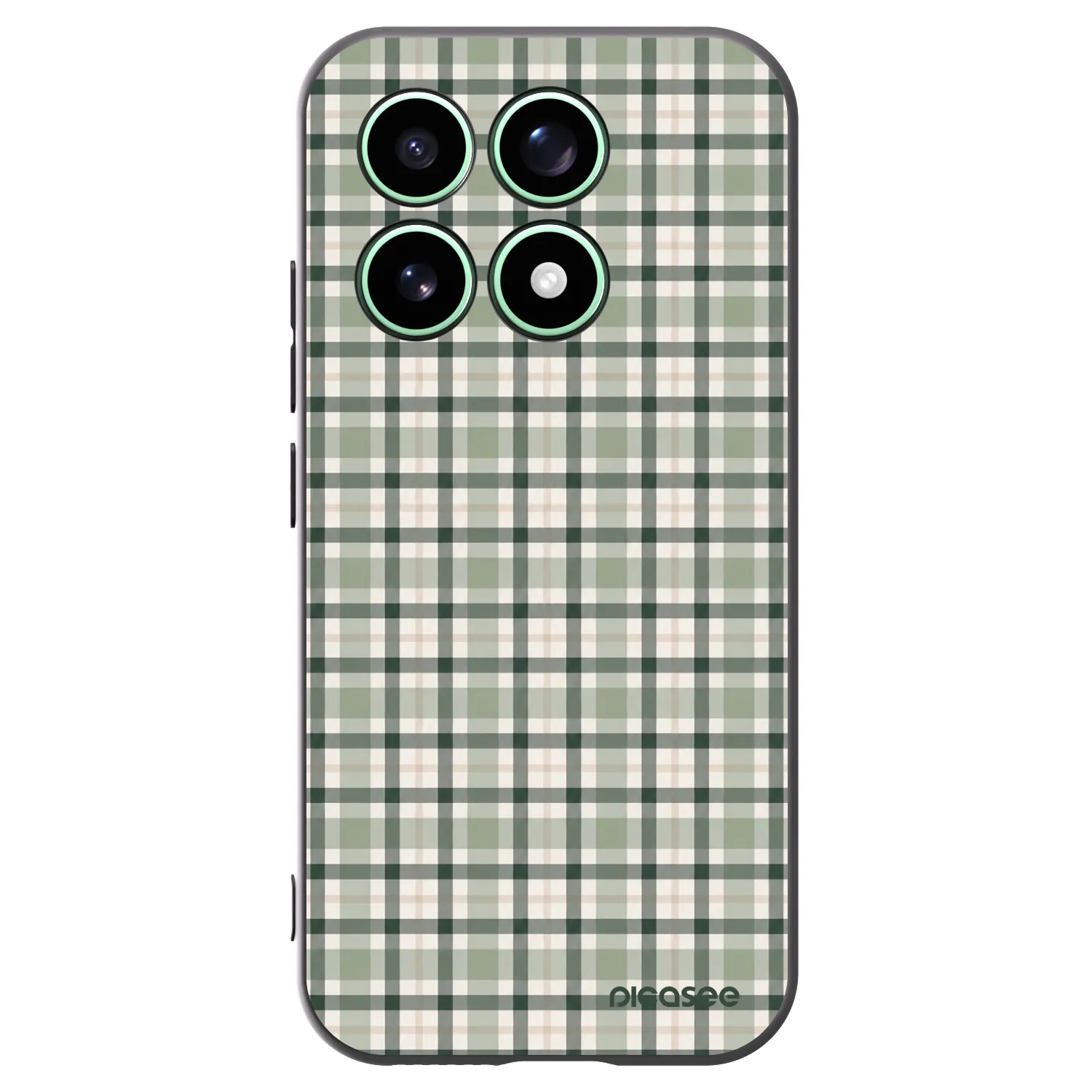 Picasee Μαύρη θήκη σιλικόνης για Xiaomi 17 - Sage Tartan