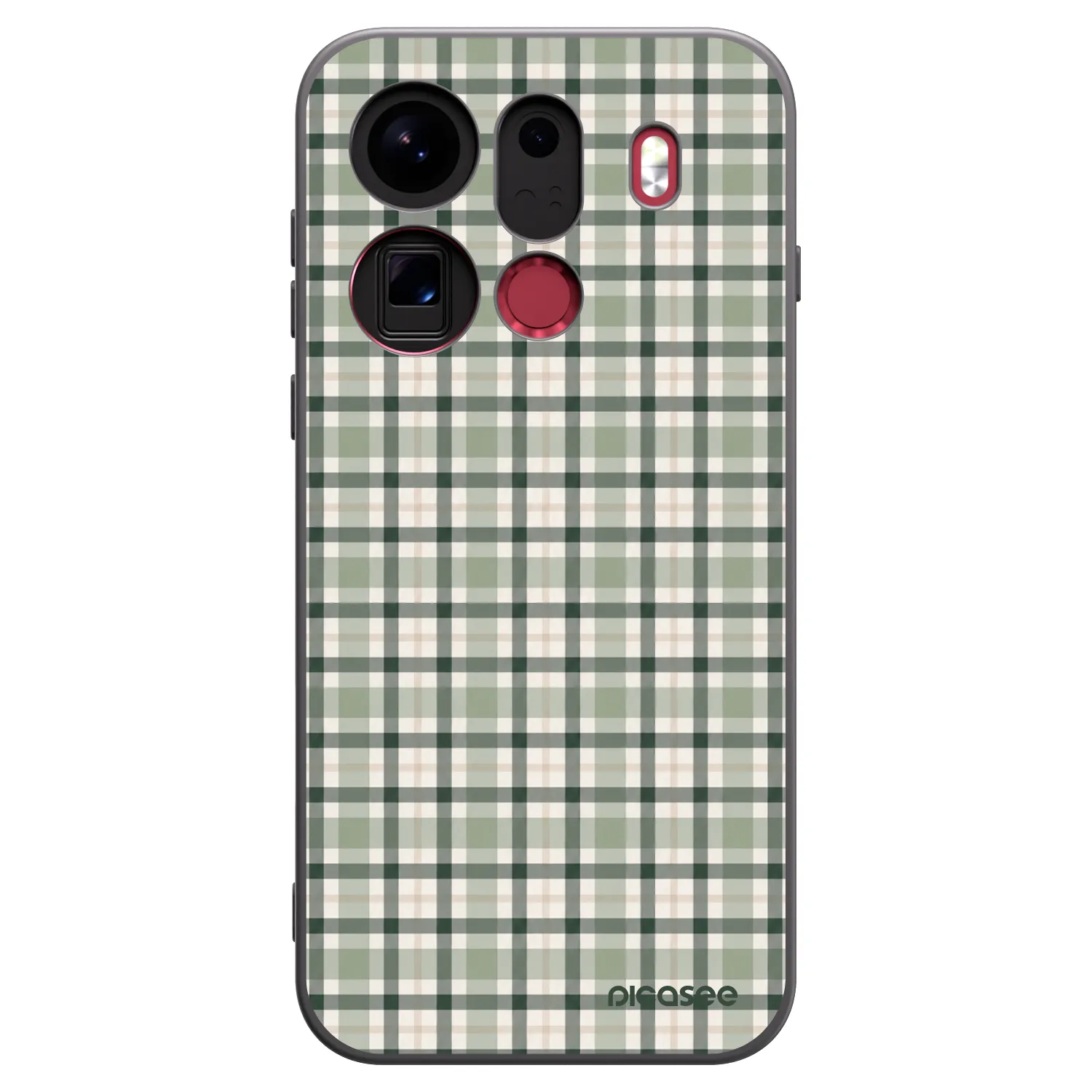 Picasee Μαύρη θήκη σιλικόνης για OPPO Find X9 Pro - Sage Tartan