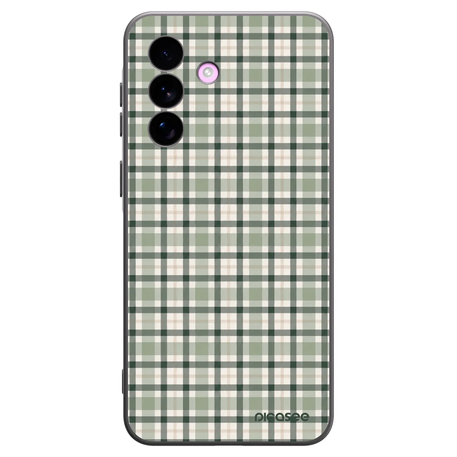 Picasee Μαύρη θήκη σιλικόνης για Samsung Galaxy A57 5G - Sage Tartan