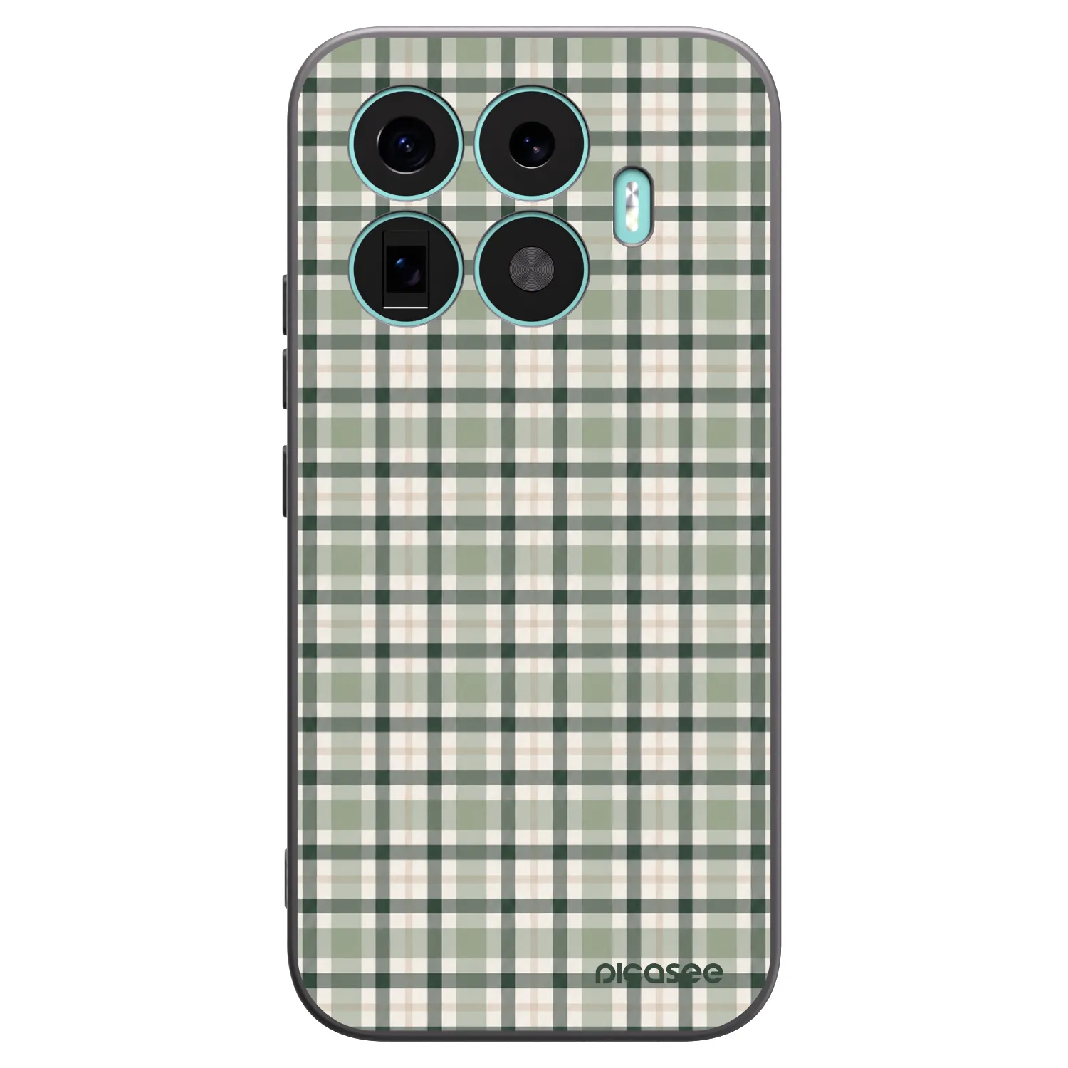 Picasee Μαύρη θήκη σιλικόνης για Xiaomi 17T - Sage Tartan
