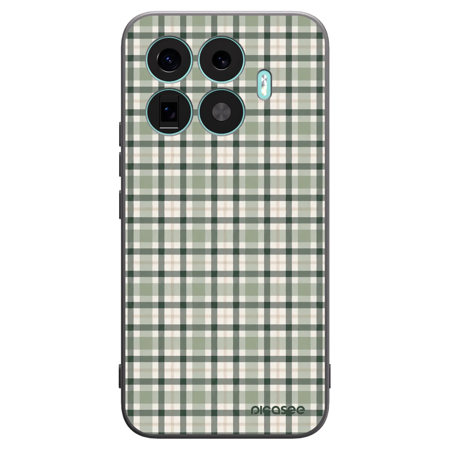 Picasee Μαύρη θήκη σιλικόνης για Xiaomi 17T Pro - Sage Tartan