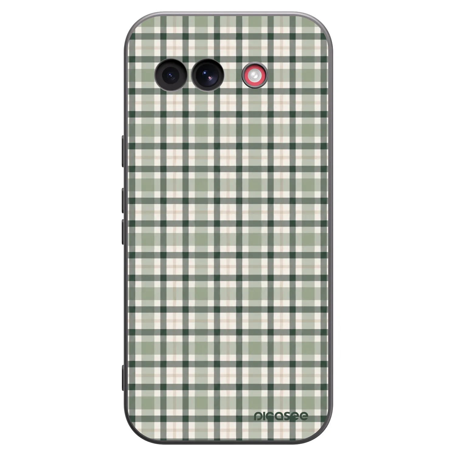 Picasee Μαύρη θήκη σιλικόνης για Google Pixel 10a - Sage Tartan