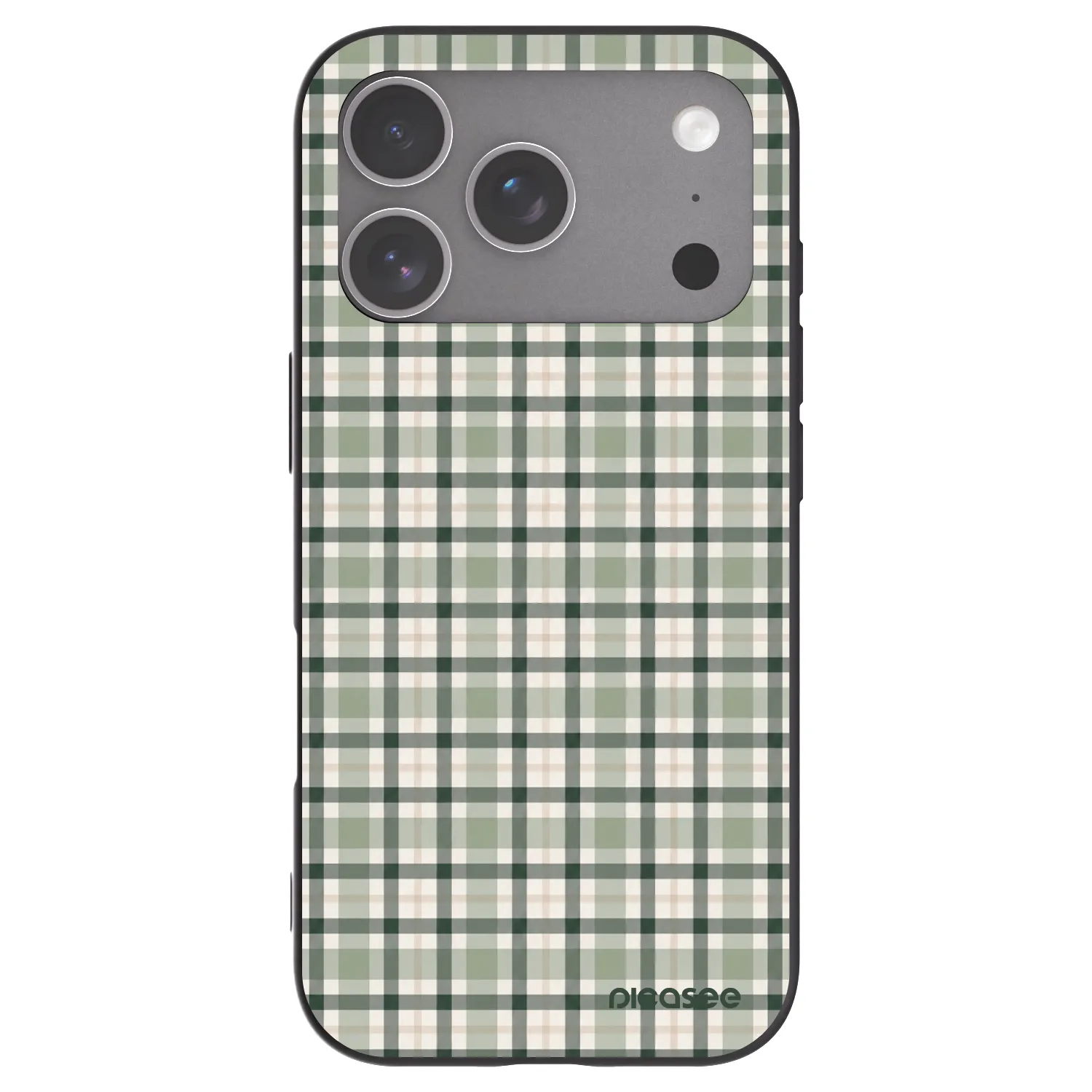 Picasee Μαύρη θήκη σιλικόνης για Apple iPhone 18 Pro - Sage Tartan