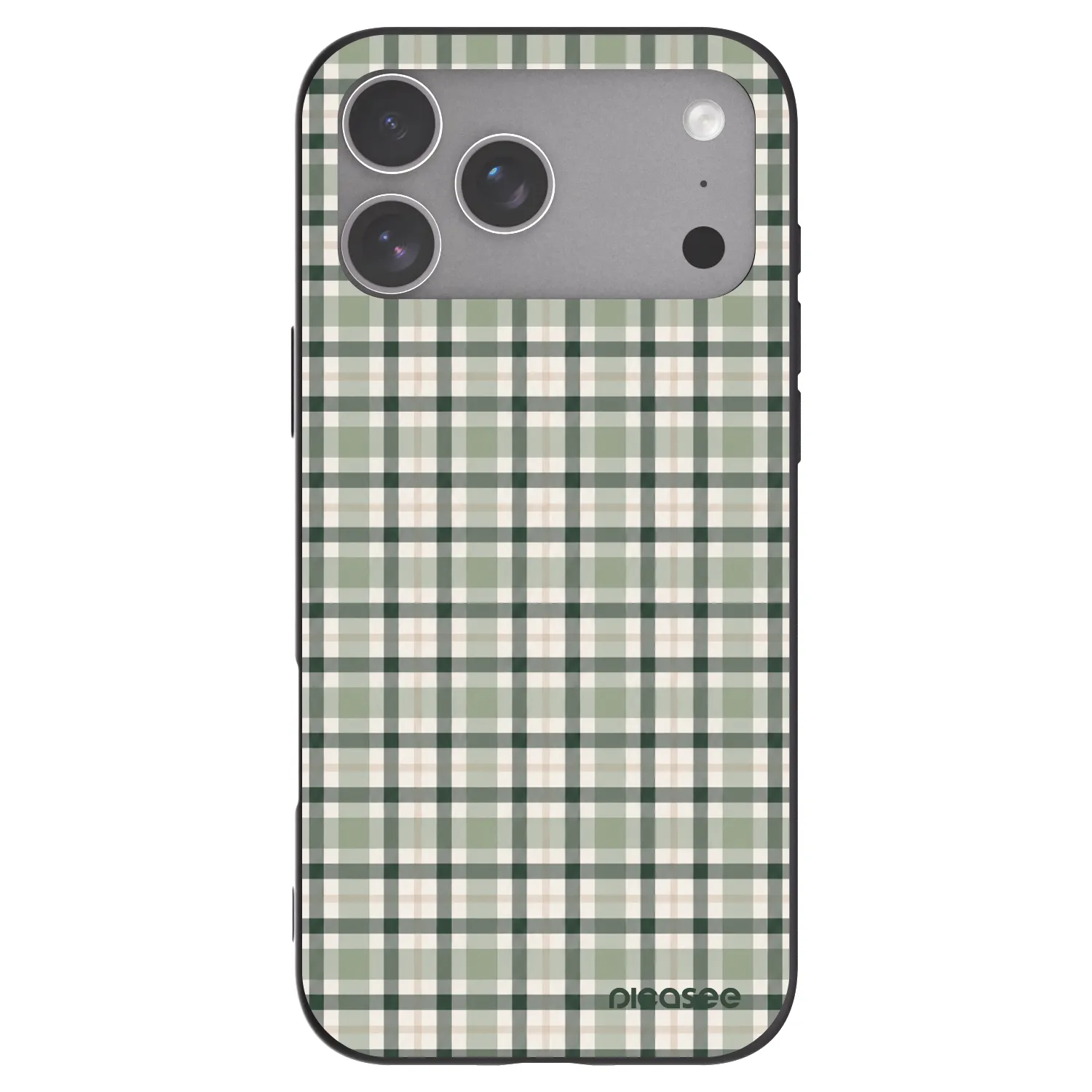Picasee Μαύρη θήκη σιλικόνης για Apple iPhone 18 Pro Max - Sage Tartan