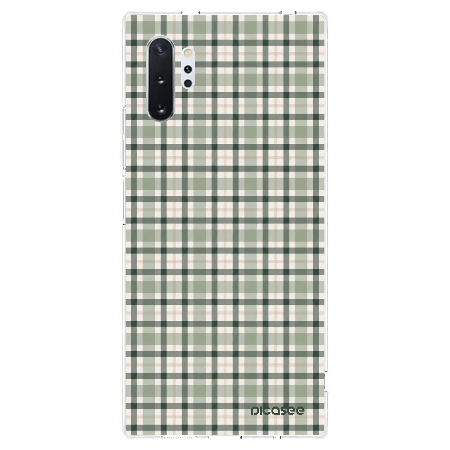 Picasee διαφανής θήκη σιλικόνης Samsung Galaxy Note 10+ N975F - Sage Tartan
