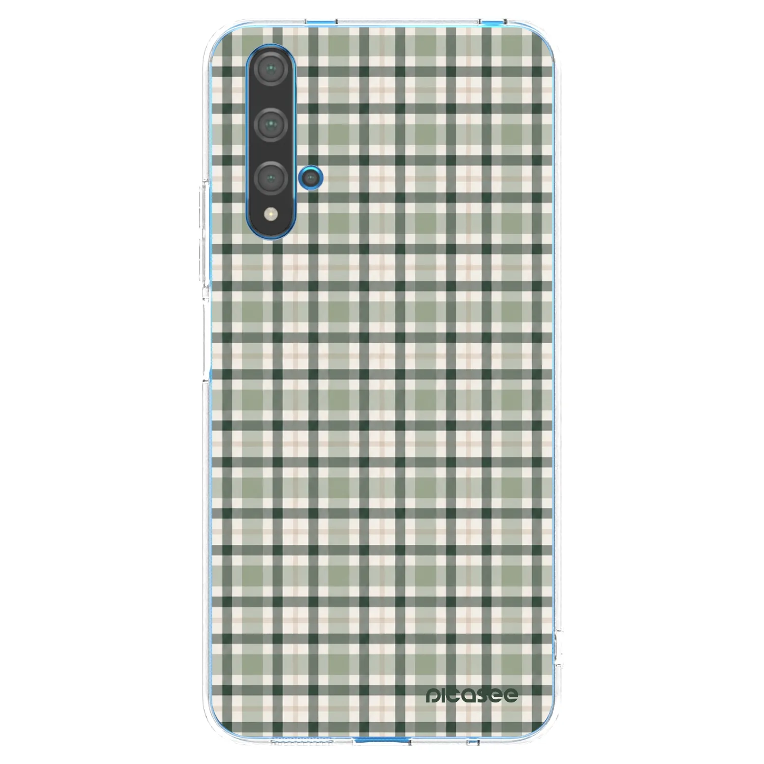 Picasee διαφανής θήκη σιλικόνης Huawei Nova 5T - Sage Tartan
