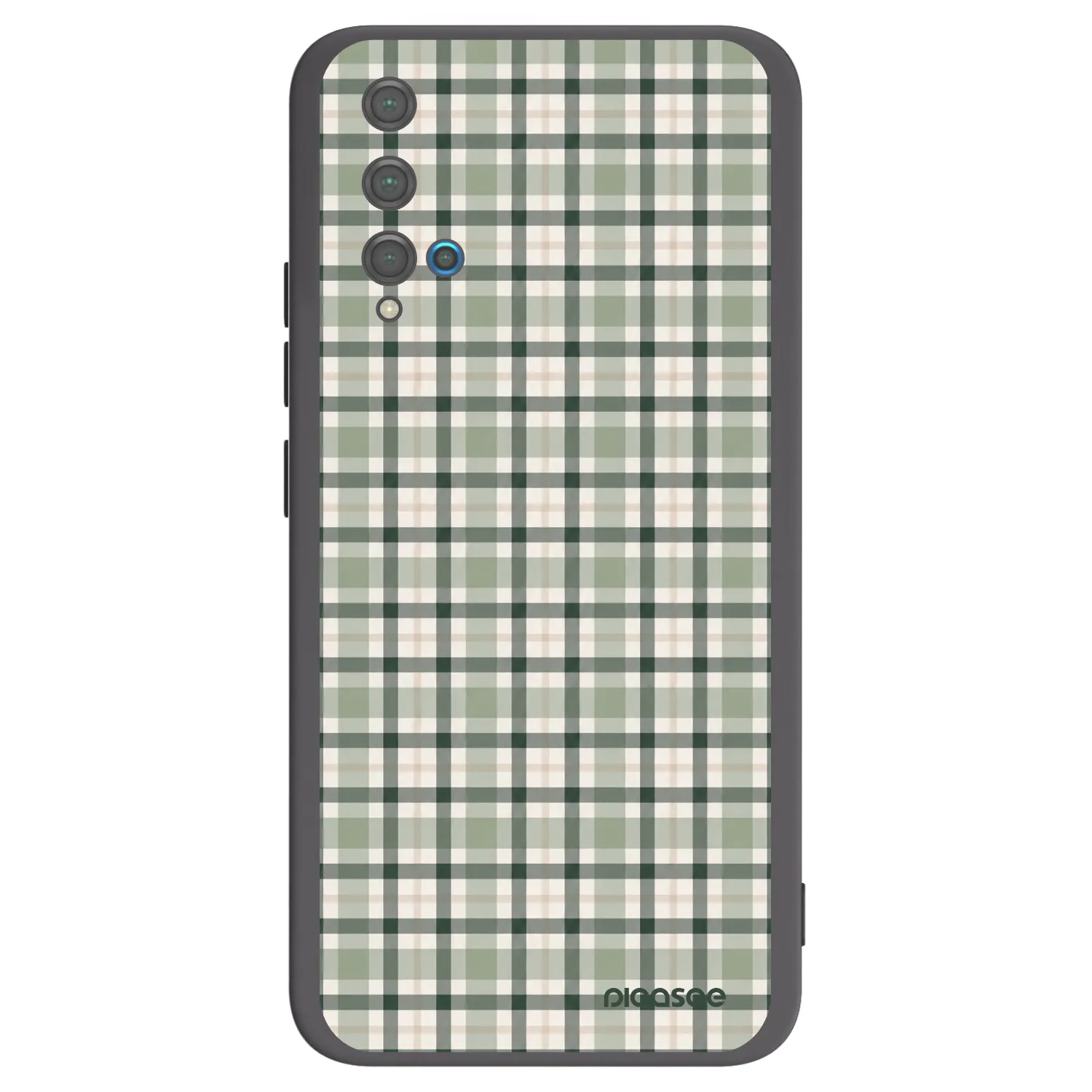 Picasee Μαύρη θήκη σιλικόνης για Huawei Nova 5T - Sage Tartan