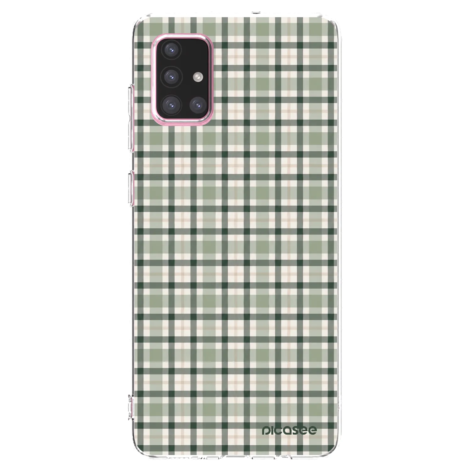 Picasee διαφανής θήκη σιλικόνης Samsung Galaxy A71 A715F - Sage Tartan