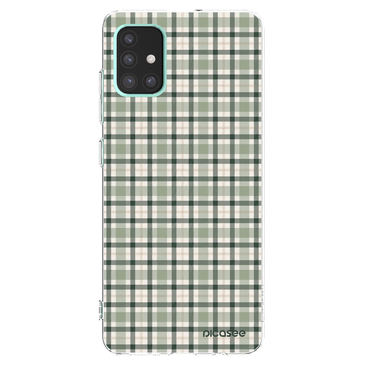 Picasee διαφανής θήκη σιλικόνης Samsung Galaxy A51 A515F - Sage Tartan