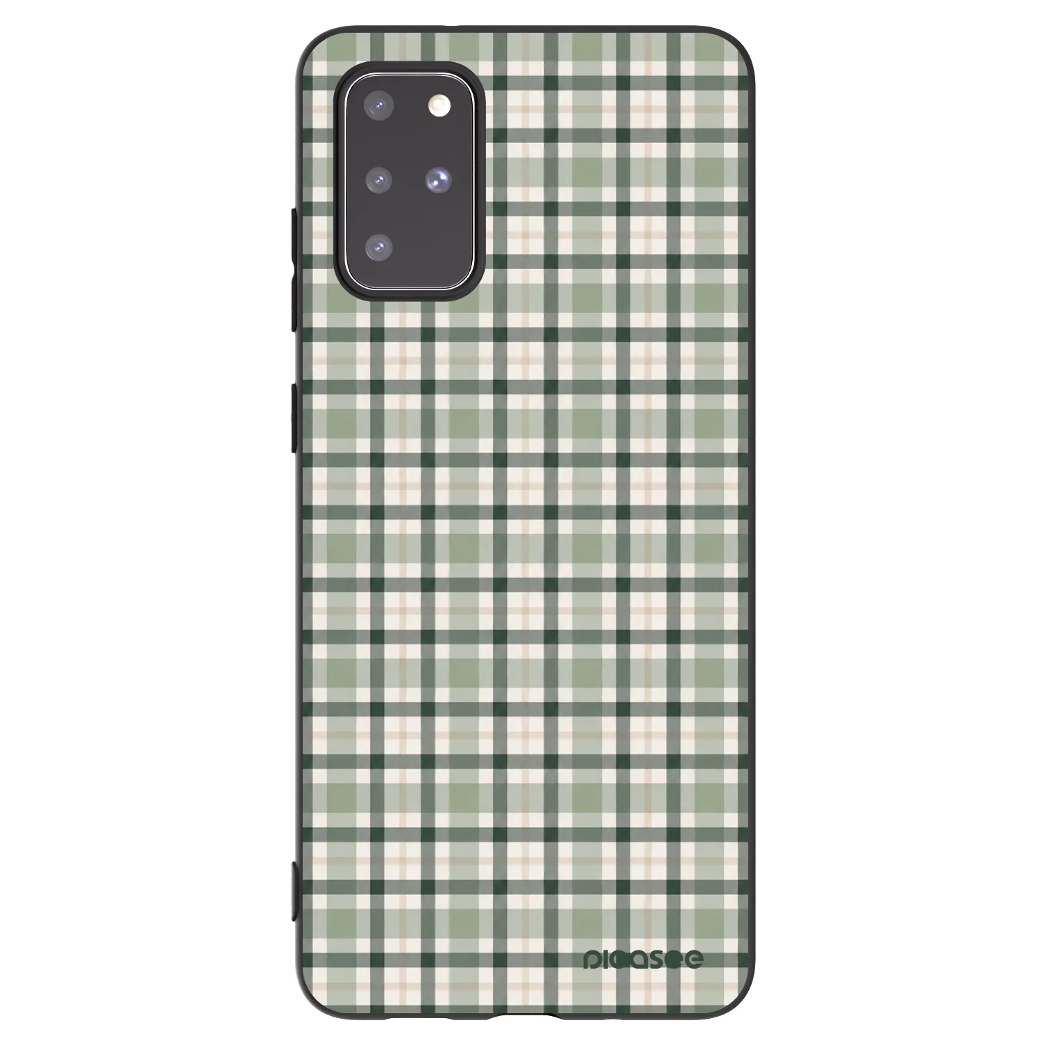 Picasee Μαύρη θήκη σιλικόνης για Samsung Galaxy S20+ G985F - Sage Tartan