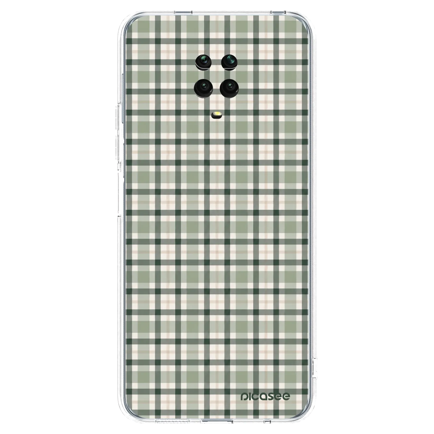 Picasee διαφανής θήκη σιλικόνης Xiaomi Redmi Note 9 Pro - Sage Tartan